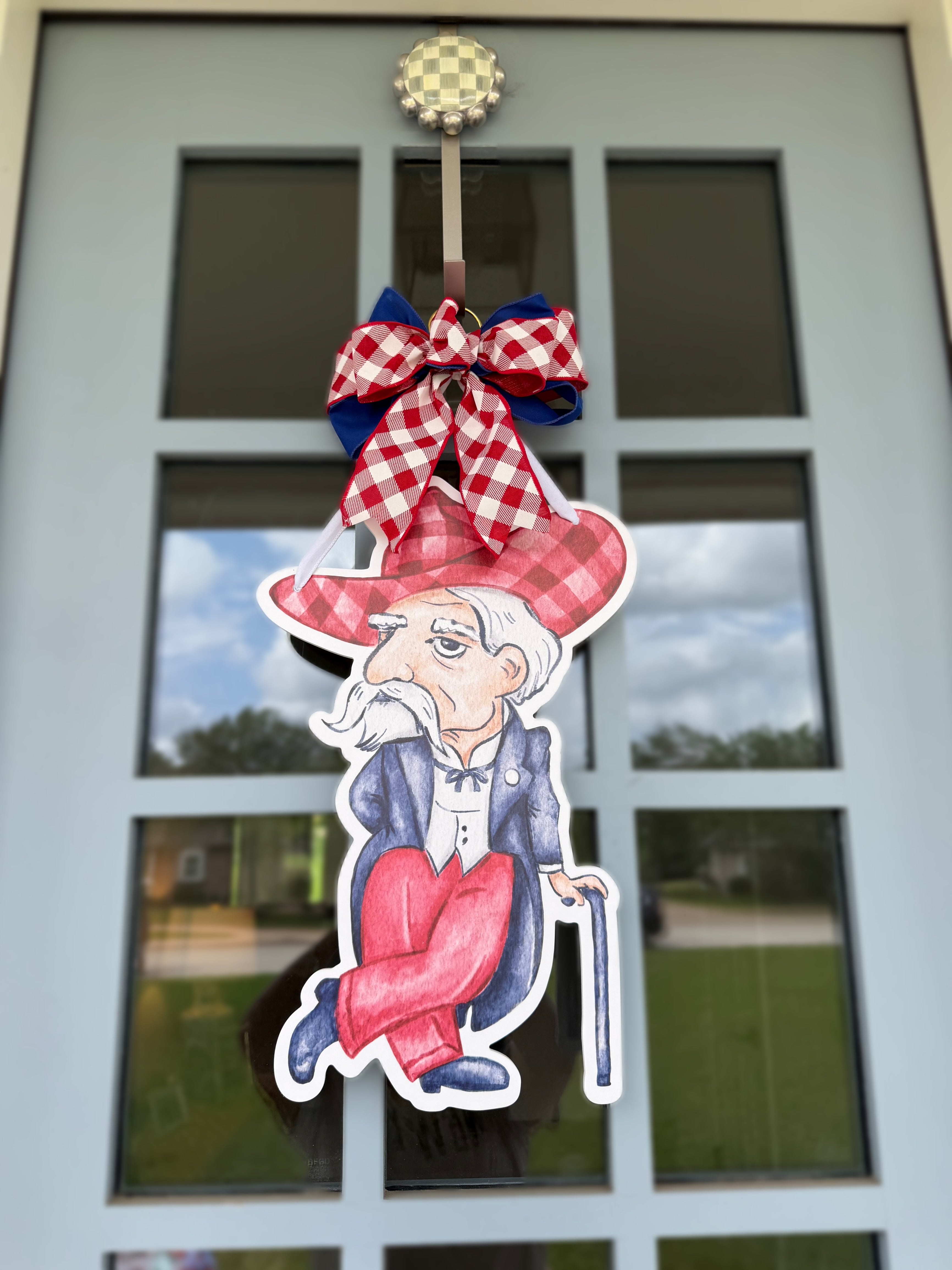 Red & Blue Door Hanger