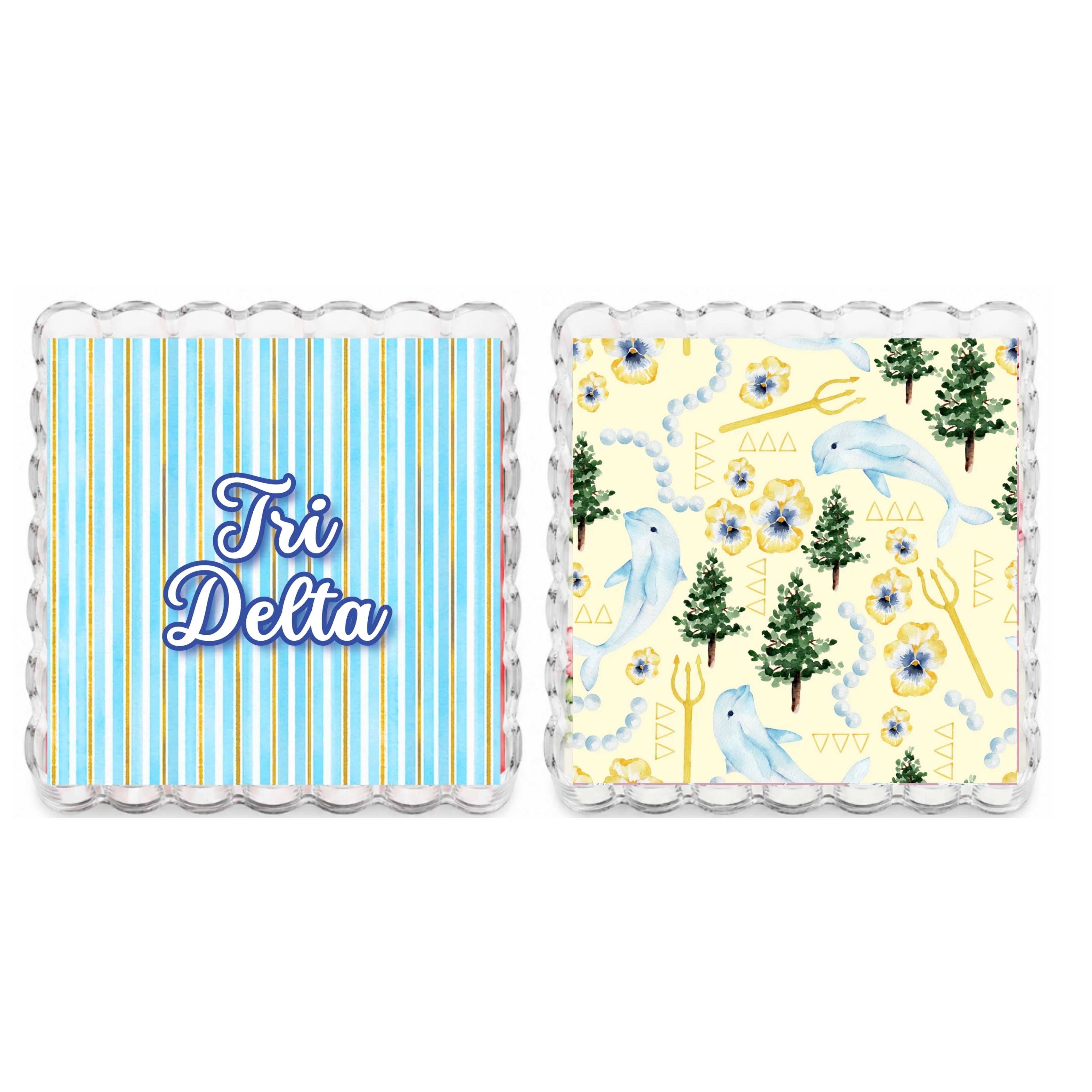 Tri Delta Reversible & Interchangeable Trinket Tray