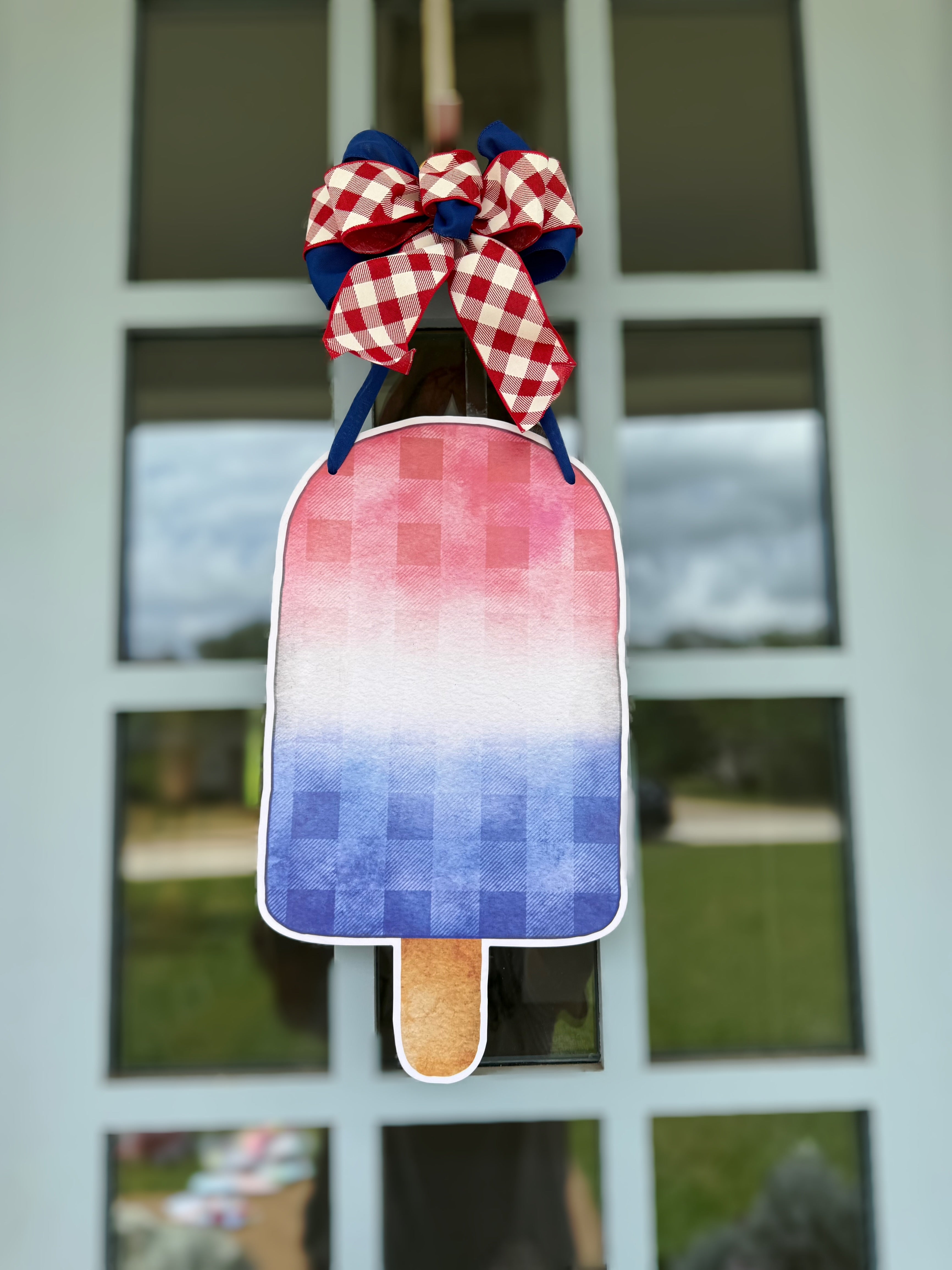 Red White and Sweet Door Hanger