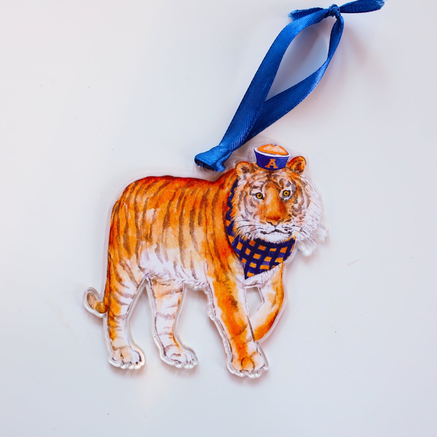 Orange and Blue Tiger Ornament