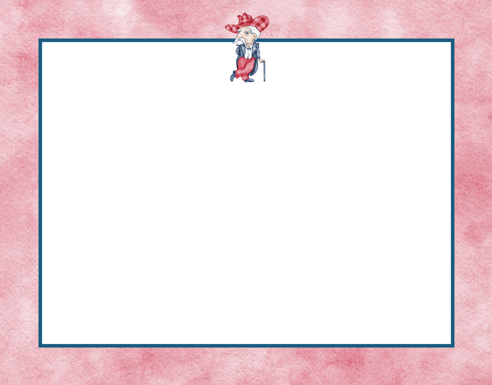 Red & Blue Reb Notecard Set