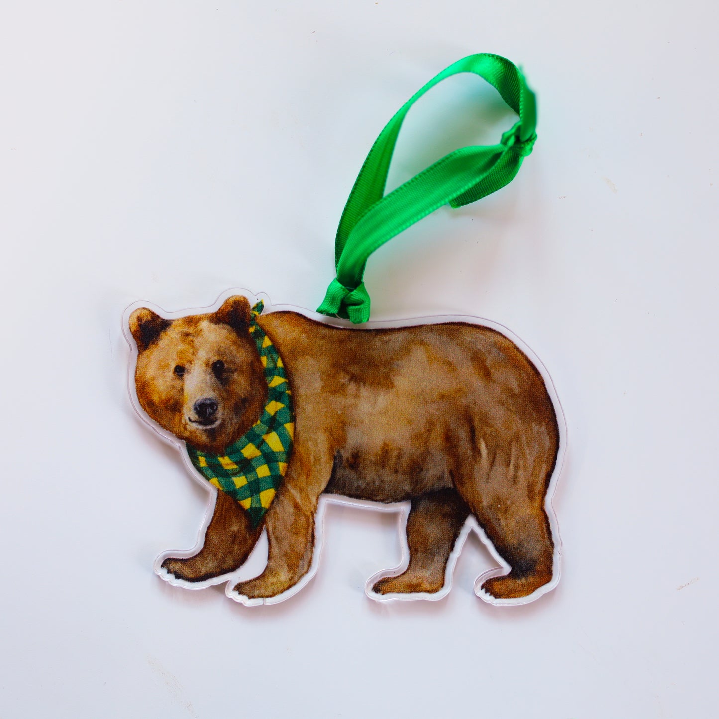 Green and Gold Bear Ornament