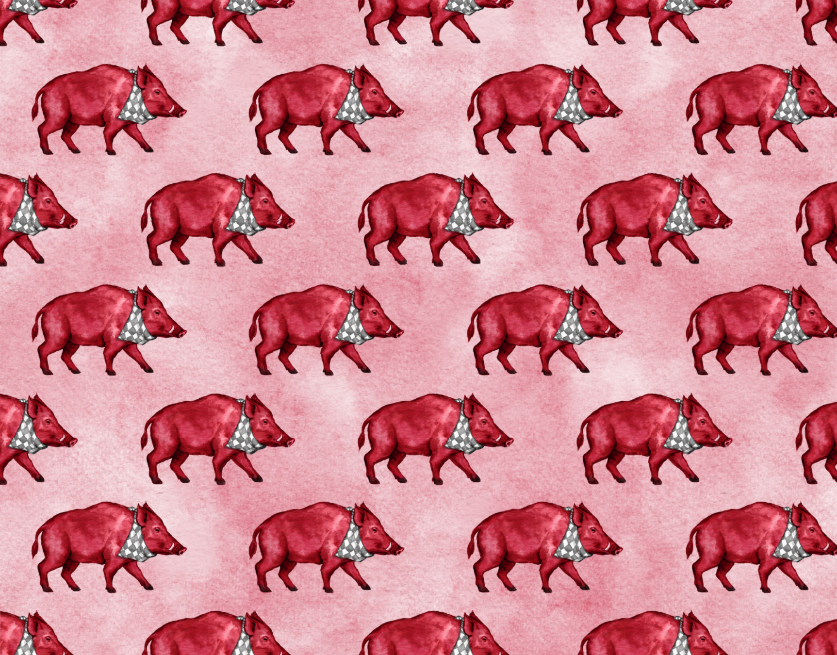 Crimson Hog Notecard Set