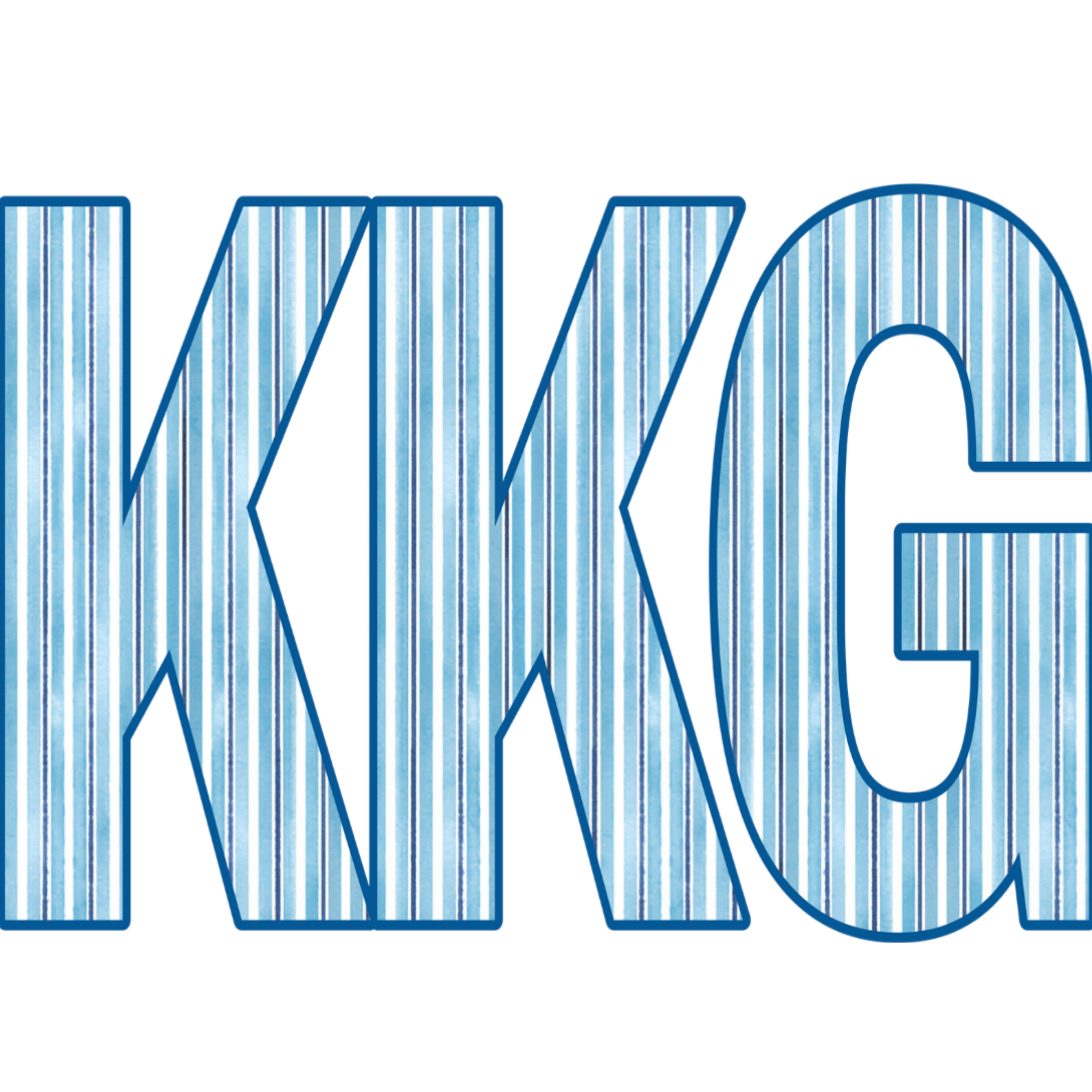 Kappa Kappa Gamma Signature Stripe Acrylic Shelfie