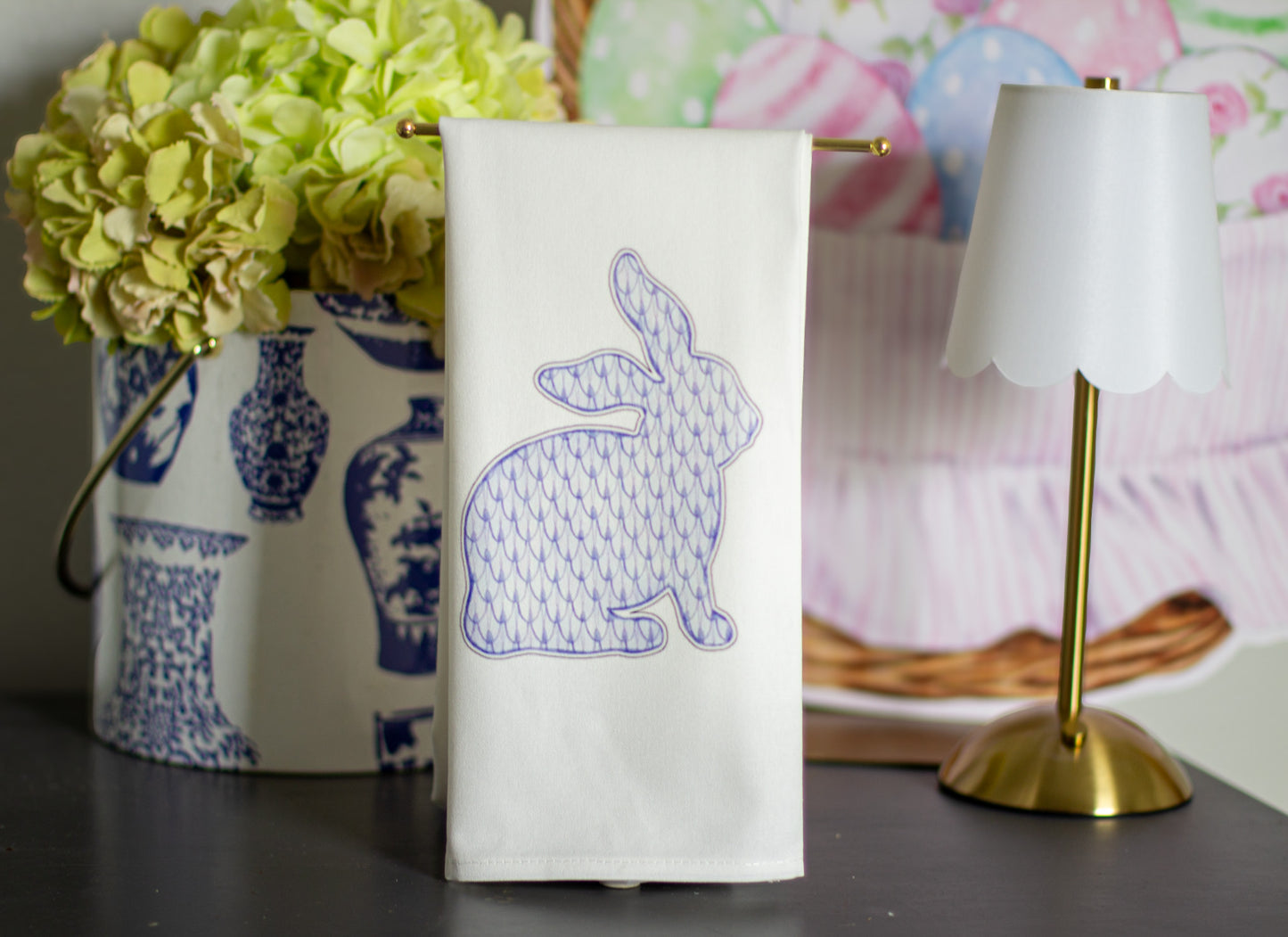 Hoppy Easter (Blue)- Tea Towel