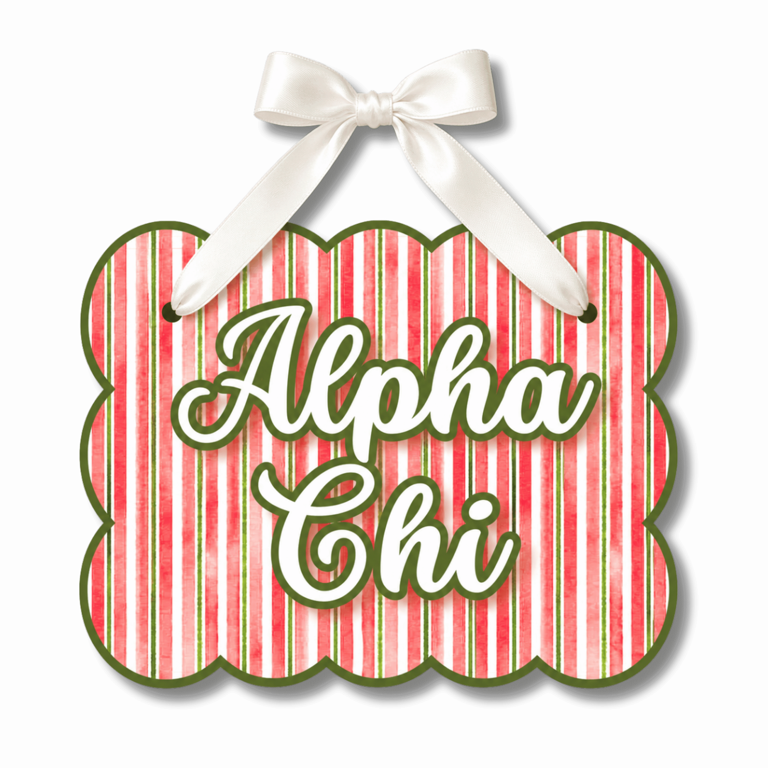 Alpha Chi Omega Signature Stripe Door Hanger