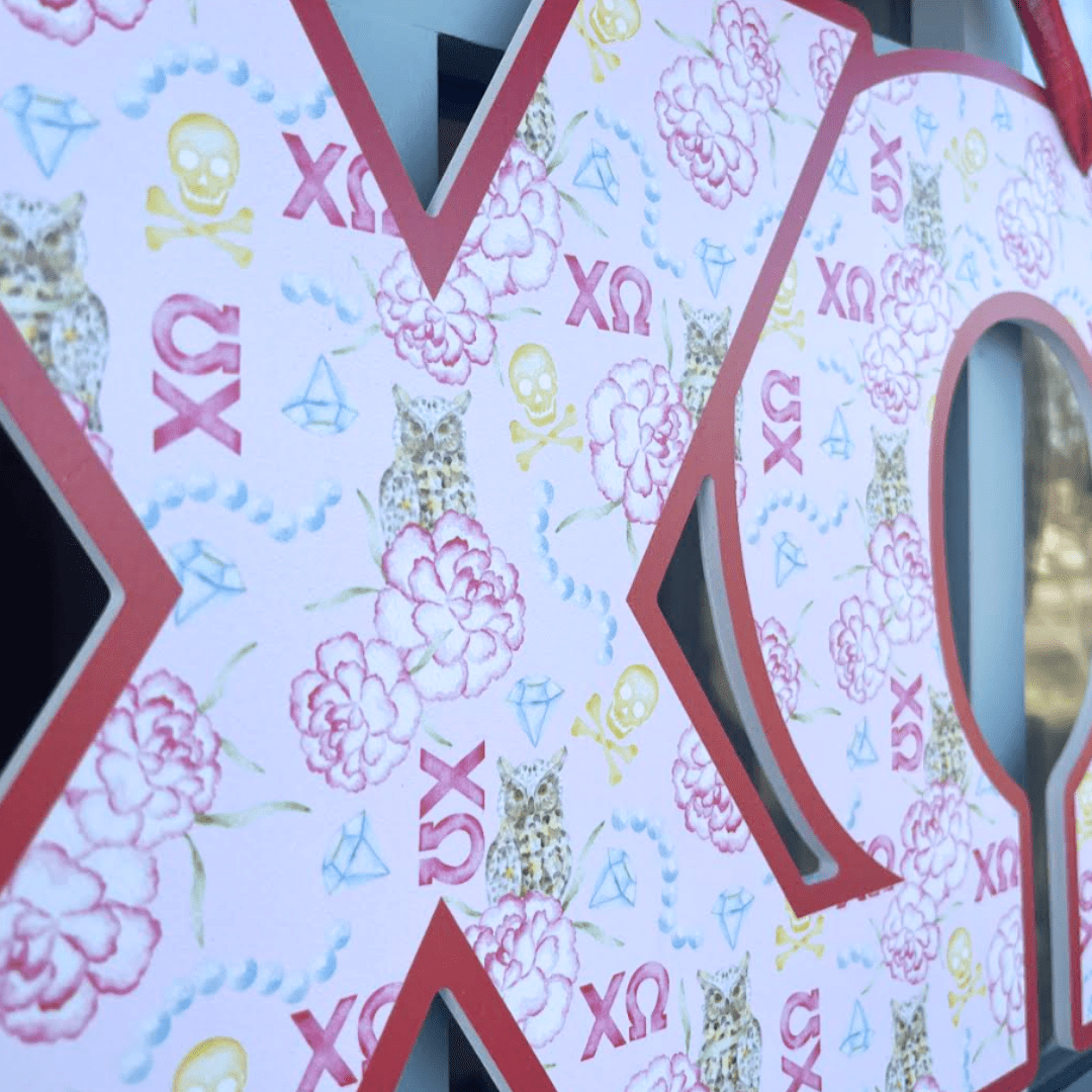 Chi Omega Door Hanger