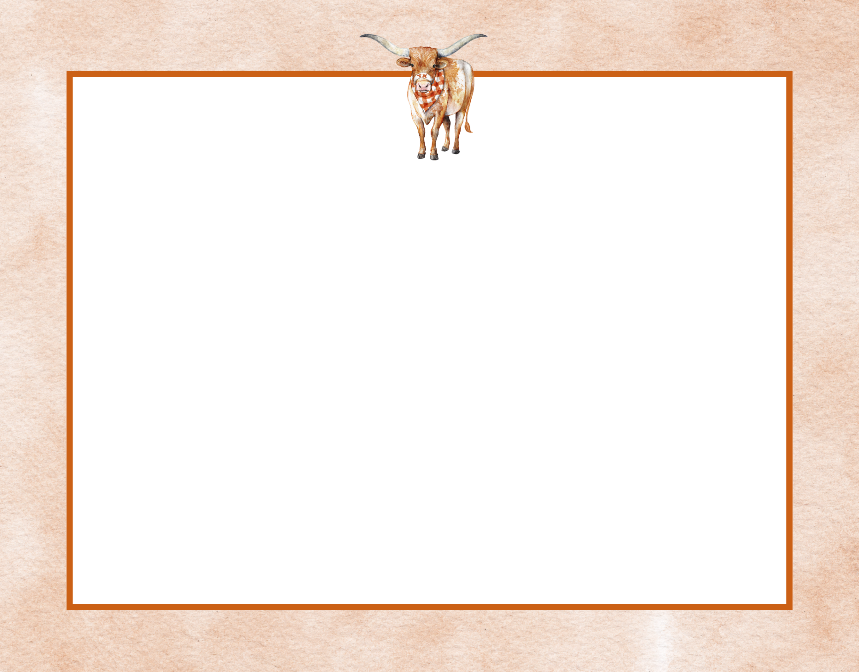 Lonestar Longhorn Notecard Set