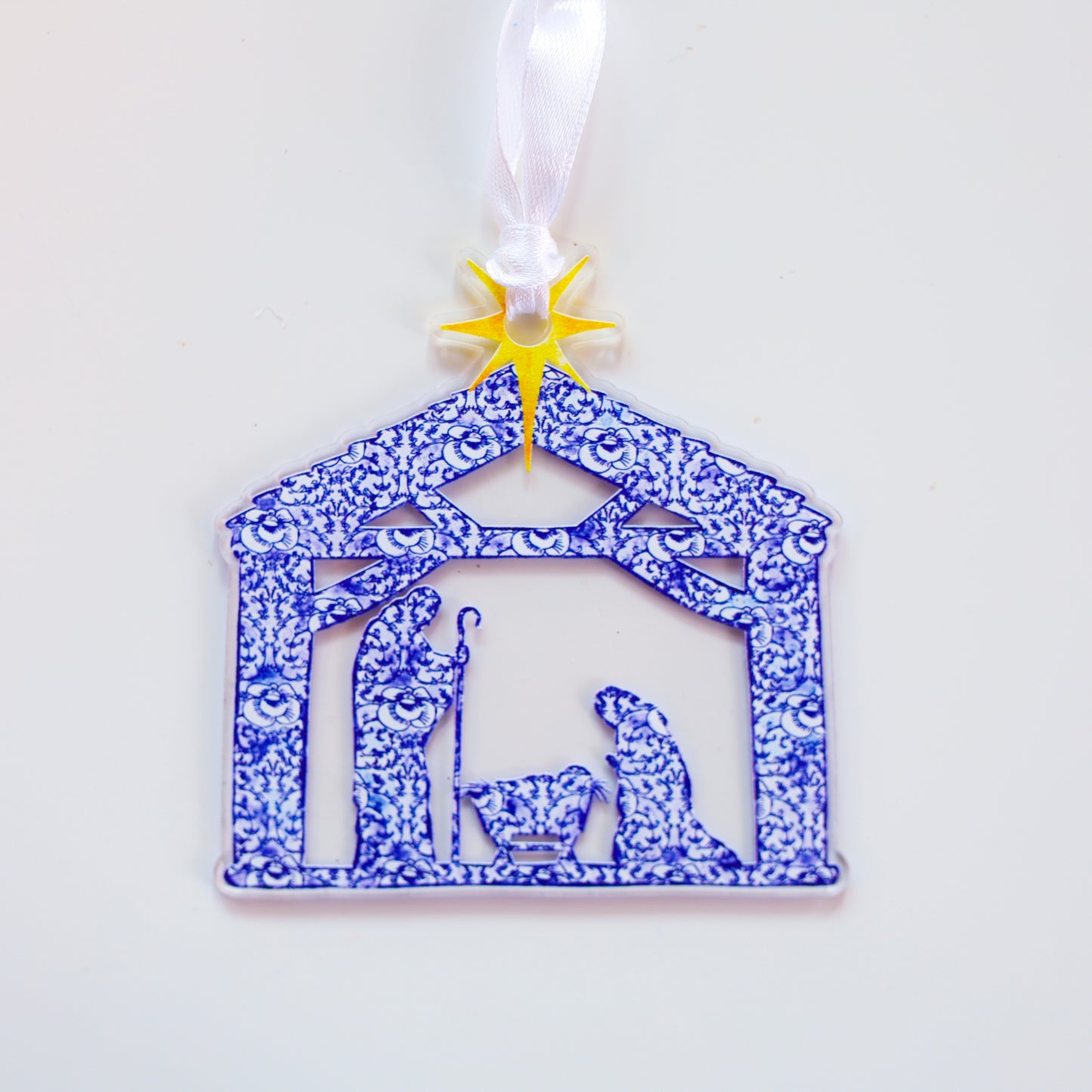 Nativity in Chinoiserie Ornament