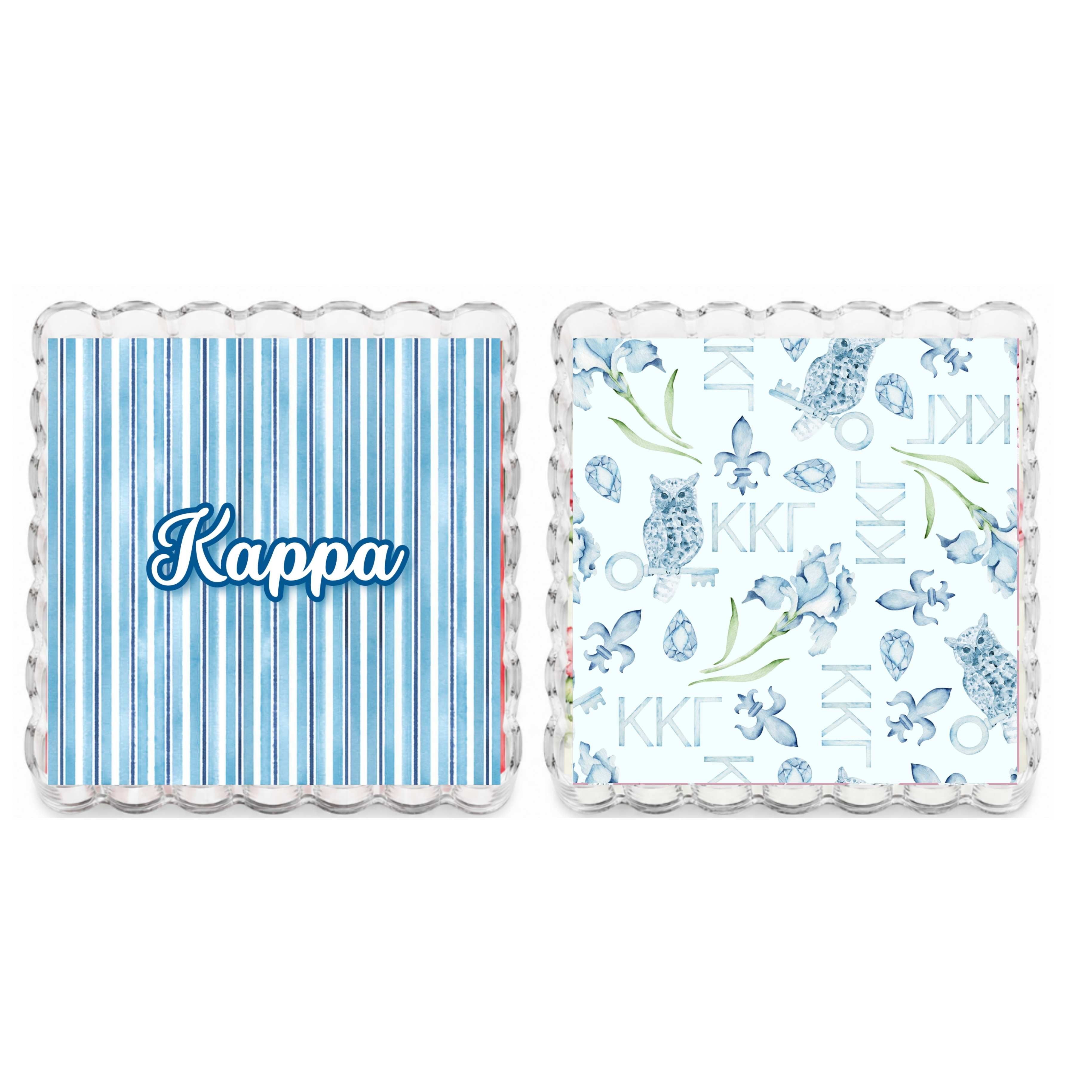 Kappa Kappa Gamma Reversible & Interchangeable Trinket Tray