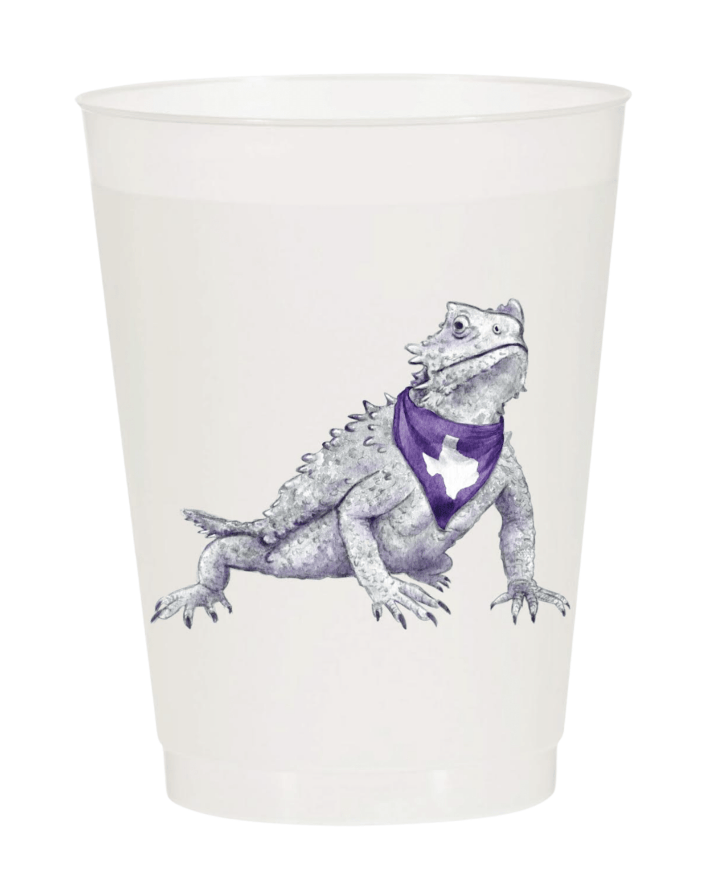 PRE ORDER (Ships 8/31) Purple Horned Frog Frosted 16 oz Cup Set