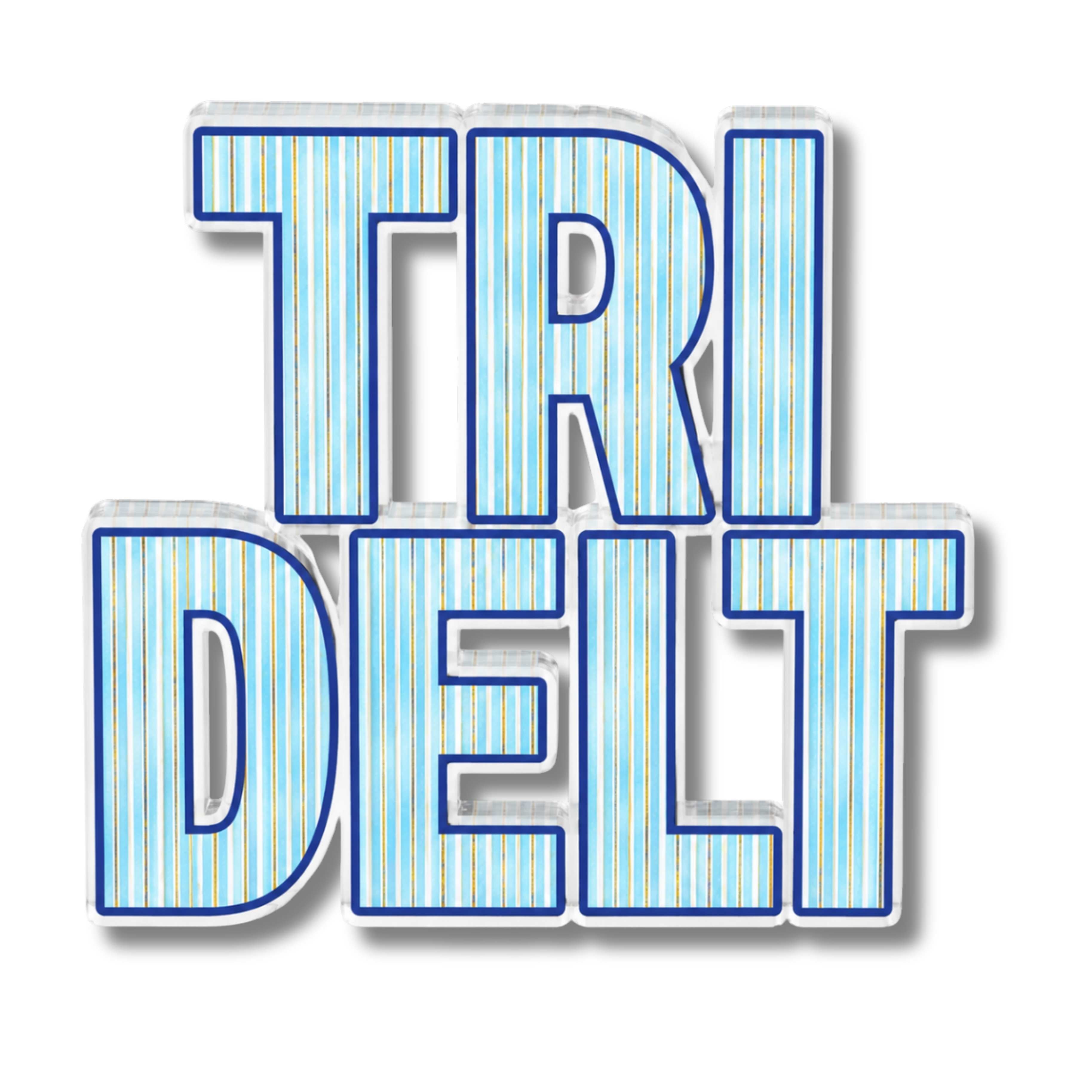 Tri Delta Signature Stripe Acrylic Shelfie