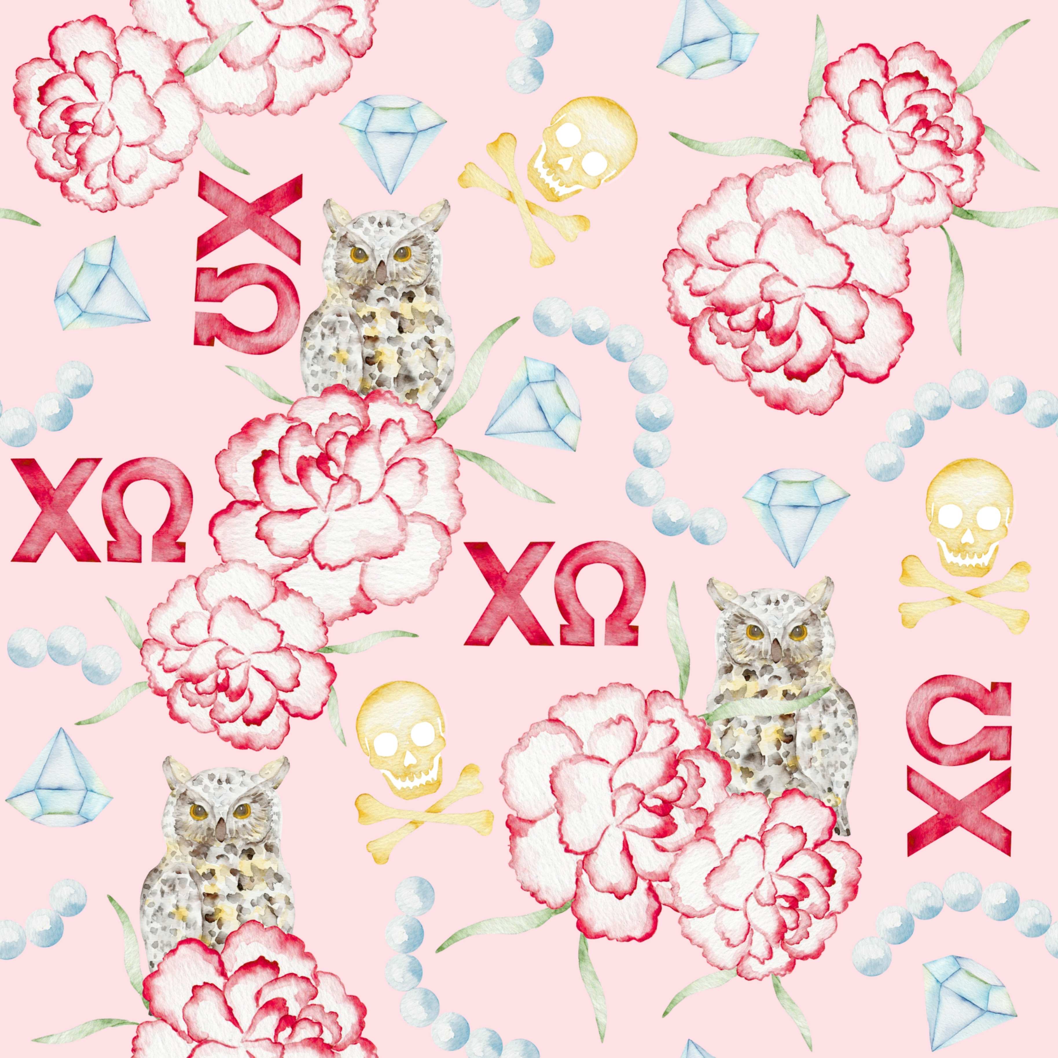 Chi Omega Reversible & Interchangeable Trinket Tray