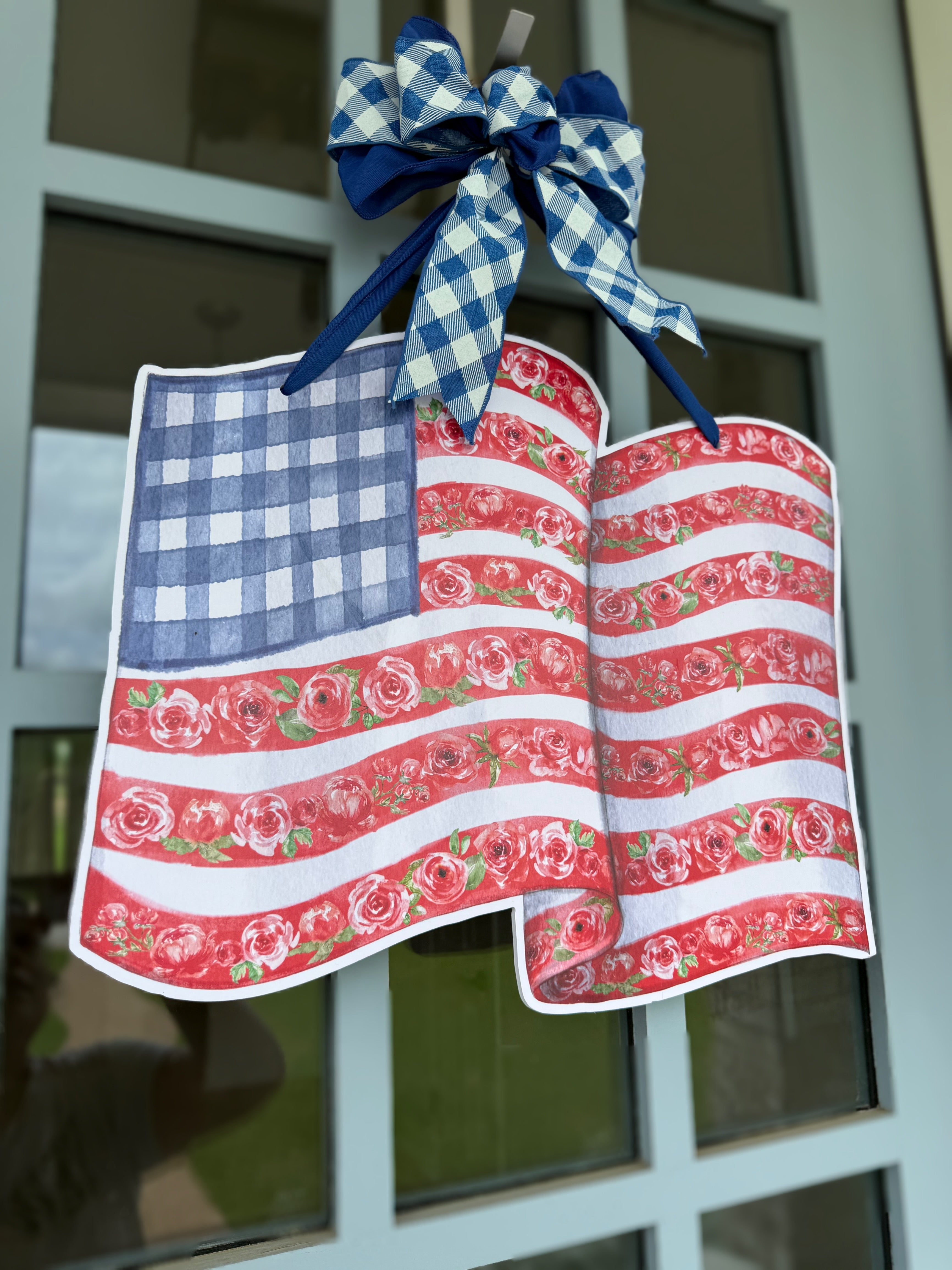 Floral Freedom Door Hanger