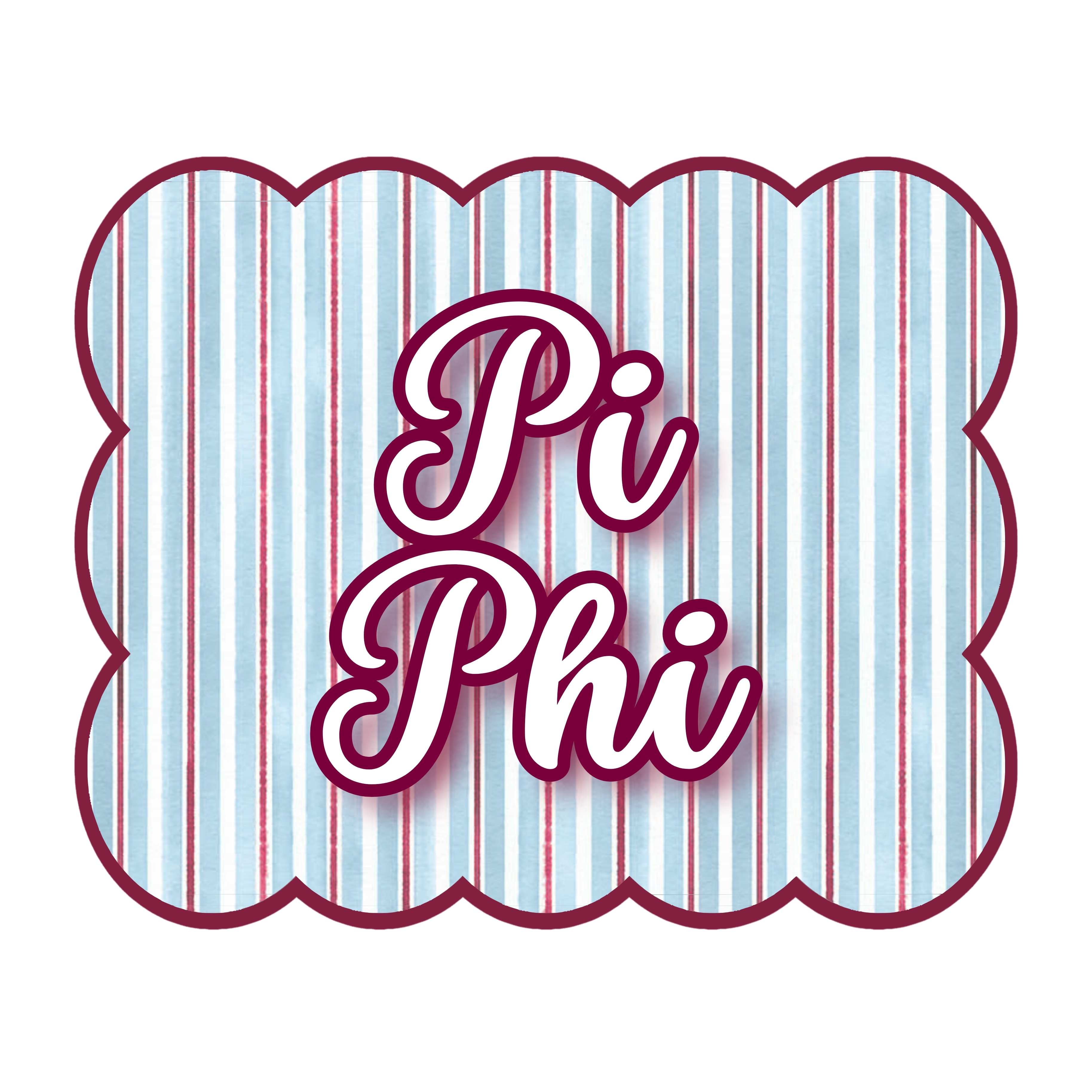 Pi Beta Phi Signature Stripe Door Hanger