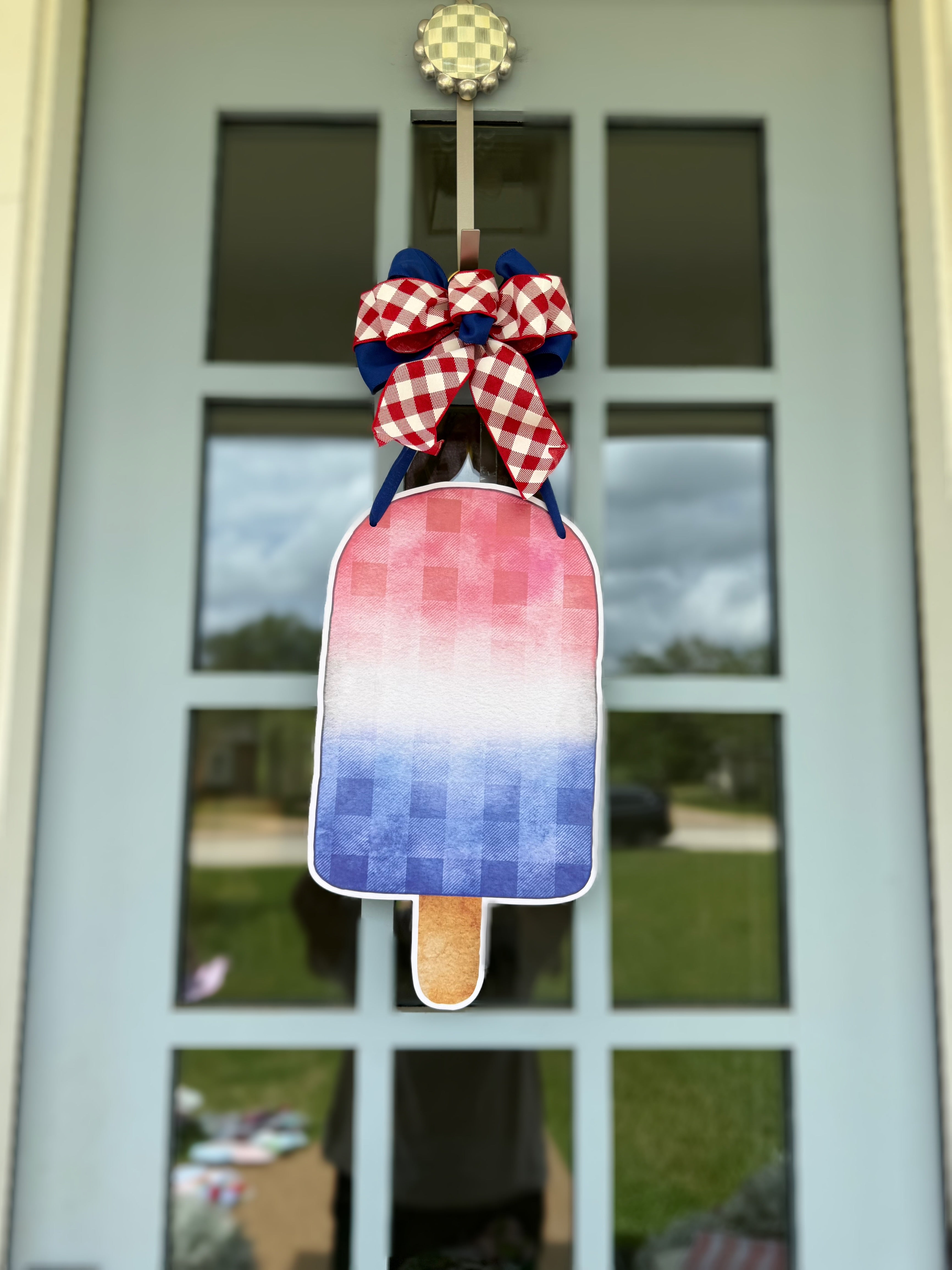 Red White and Sweet Door Hanger