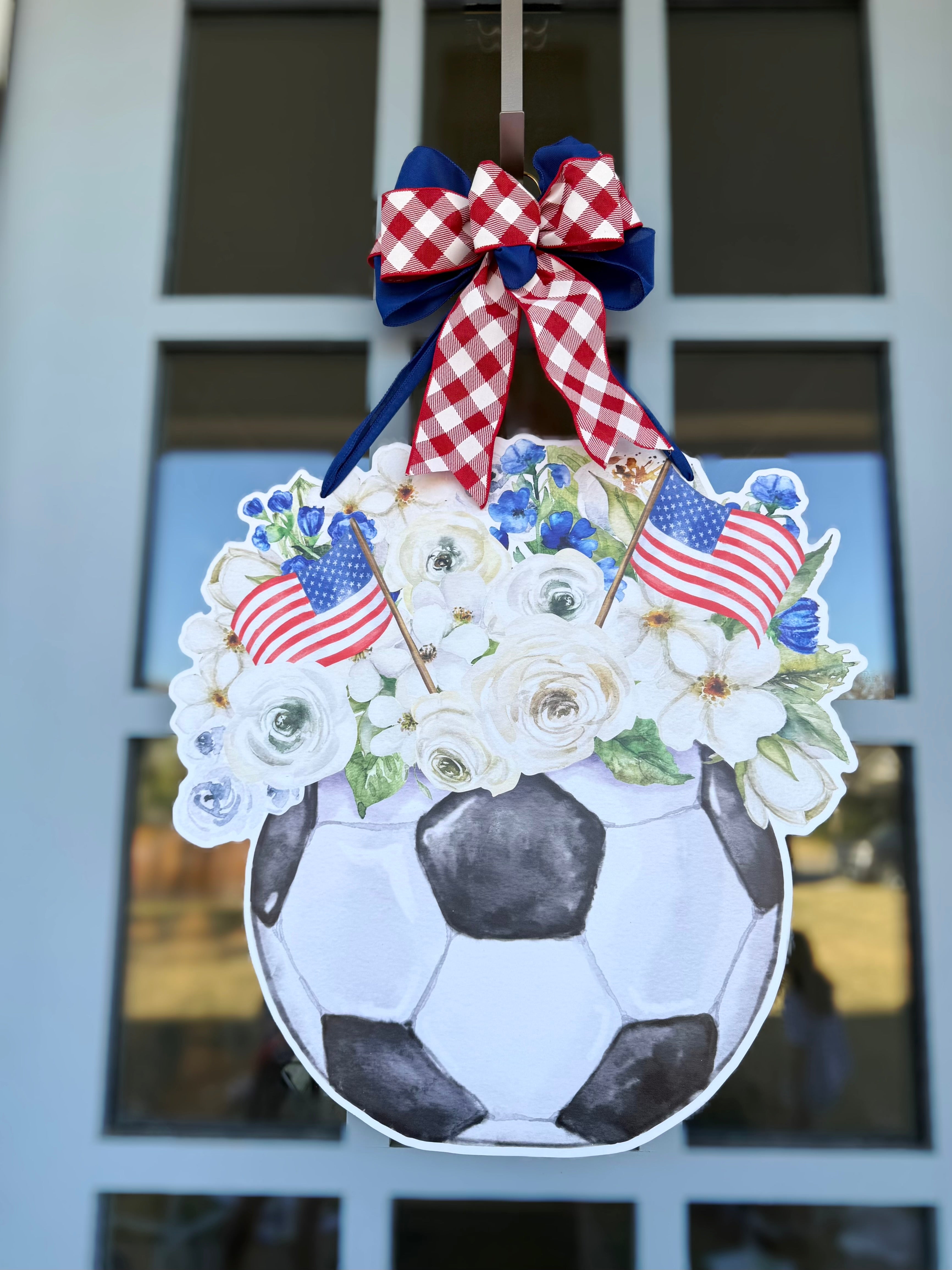 Pitch and Petals Door Hanger