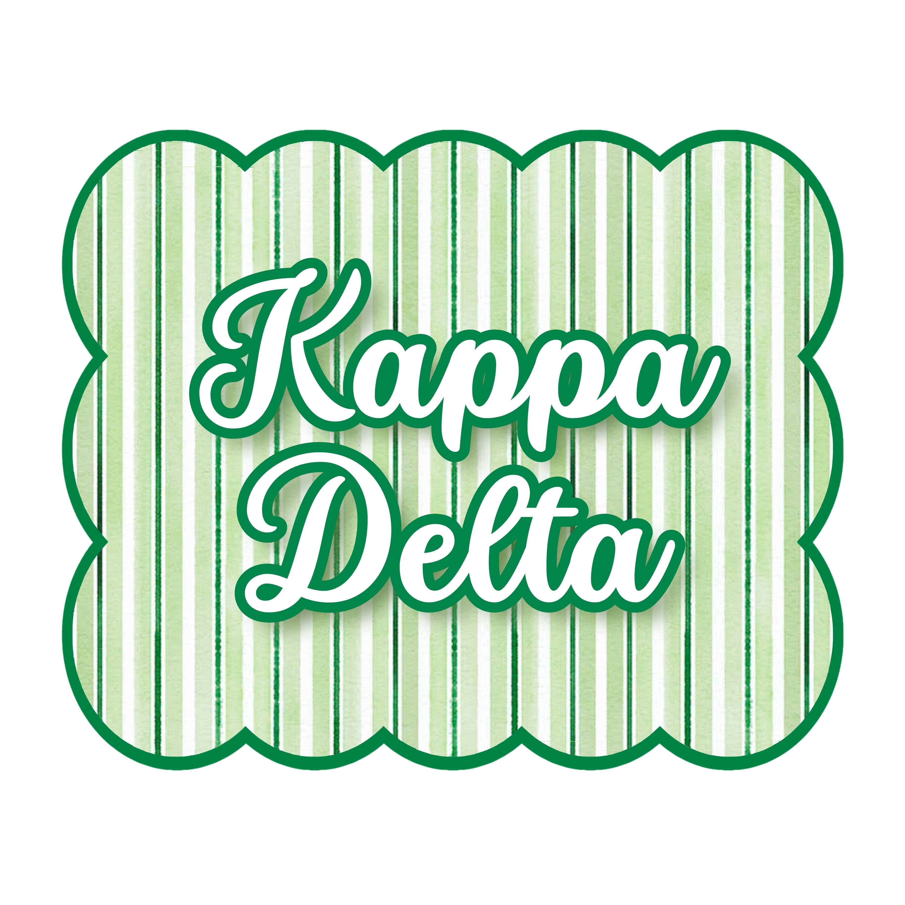 Kappa Delta Signature Stripe Door Hanger