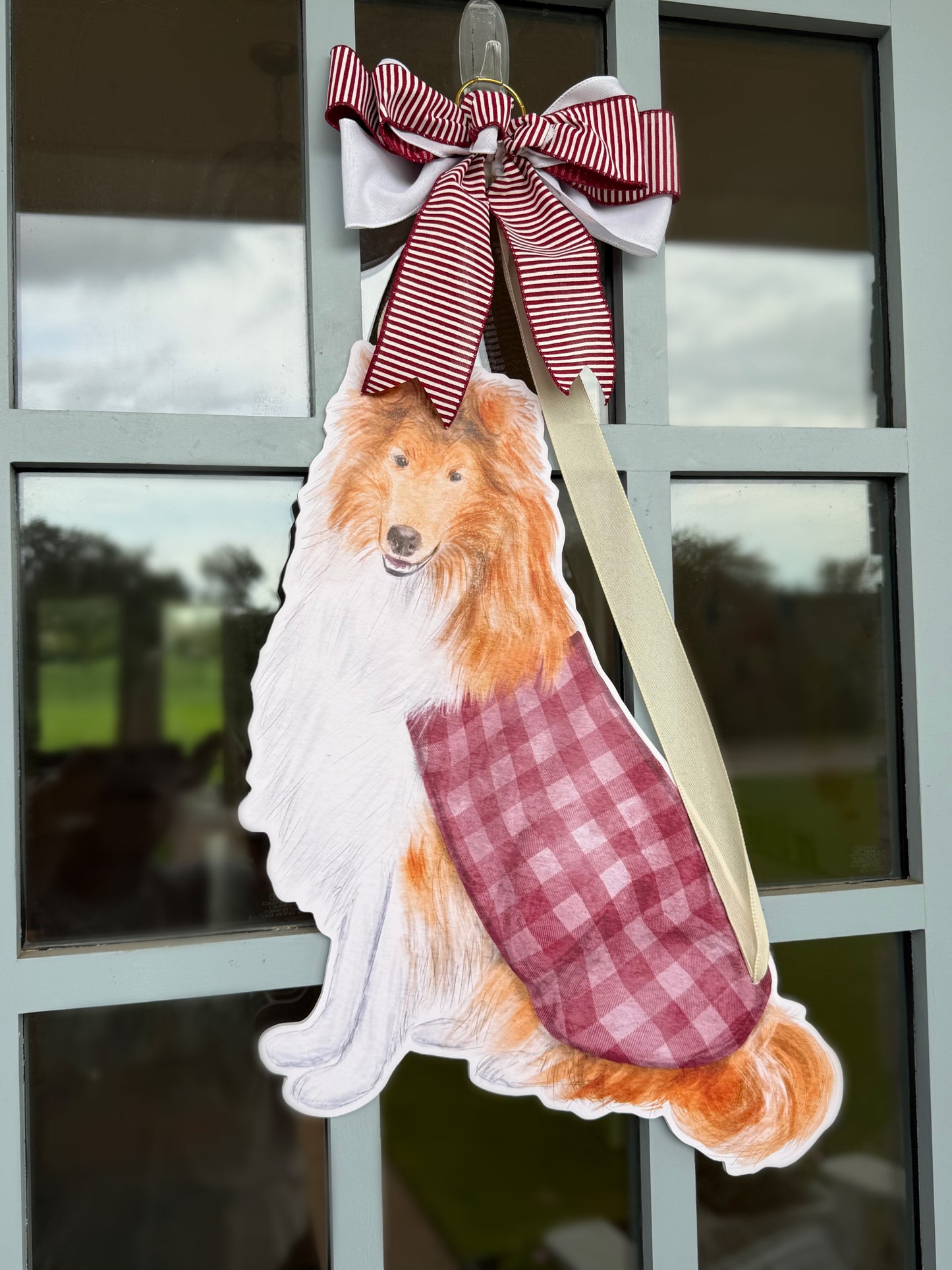 PRE ORDER (Ships 8/31) Her Majesty, Maroon Door Hanger