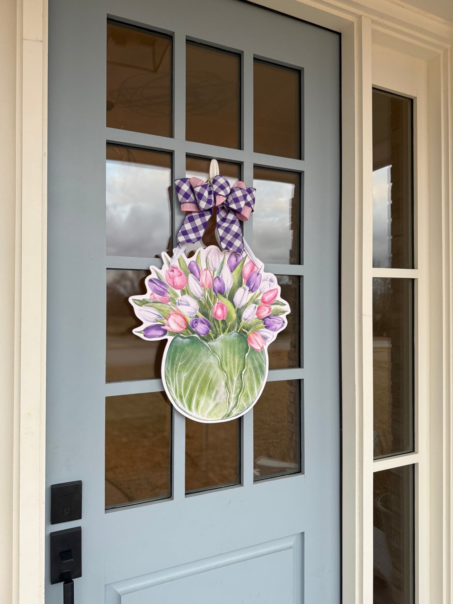 Cabbage and Bloom- Door Hanger