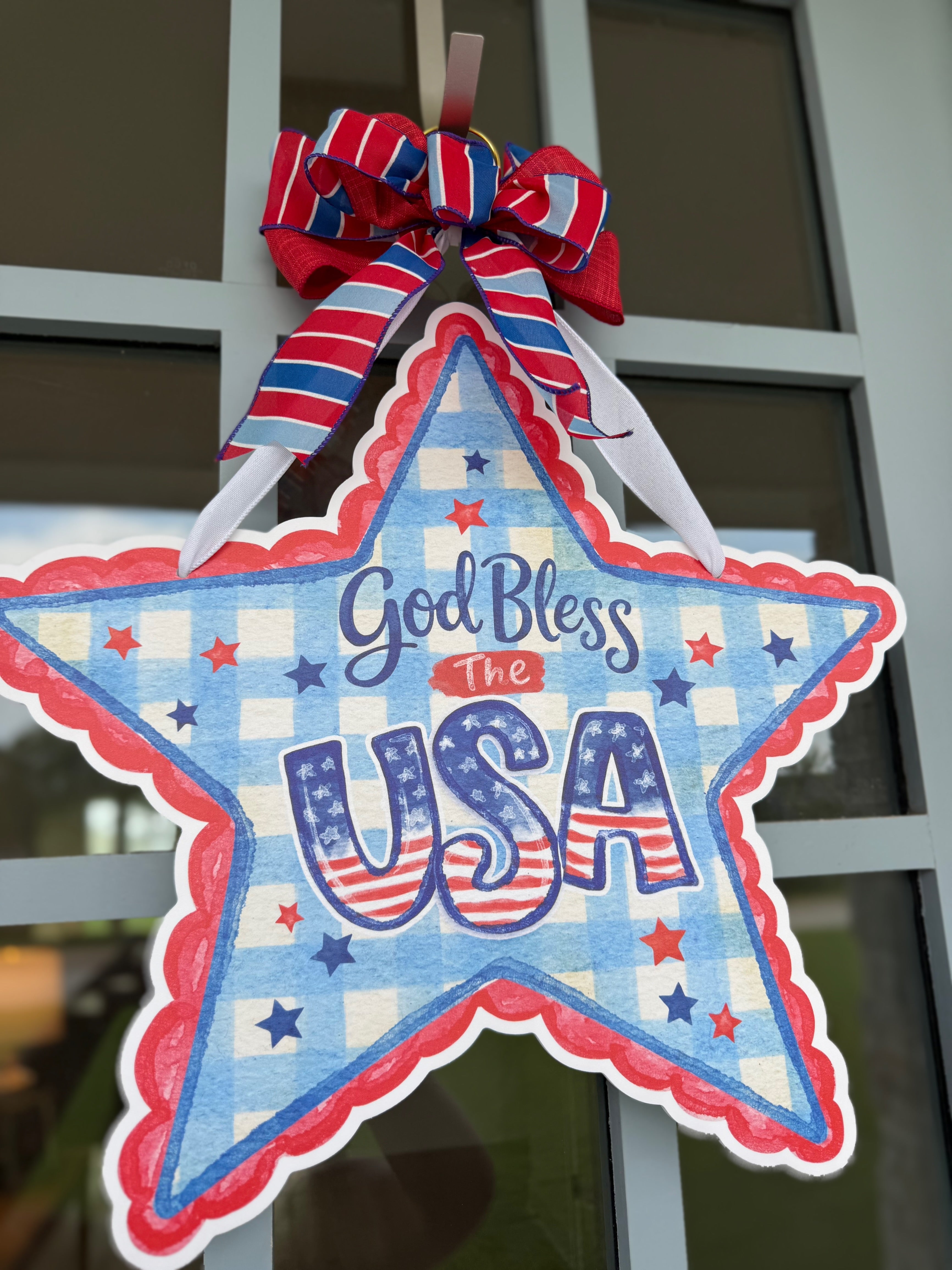 God Bless America Door Hanger