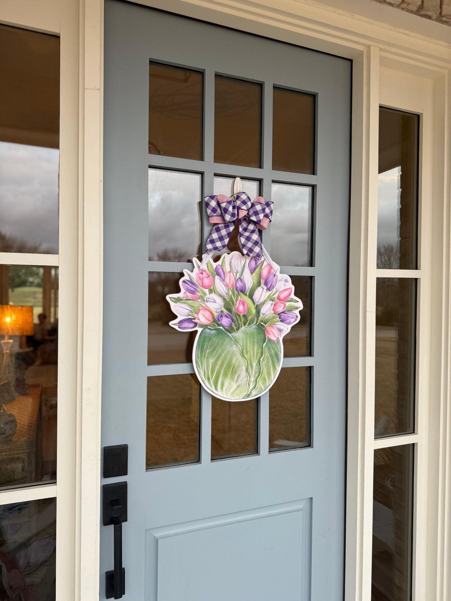 Cabbage and Bloom- Door Hanger