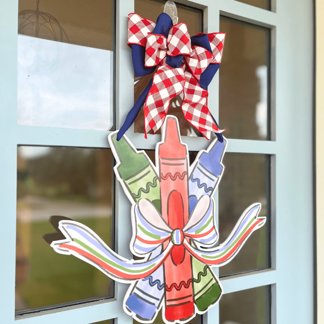 Colorful Crayons Door Hanger