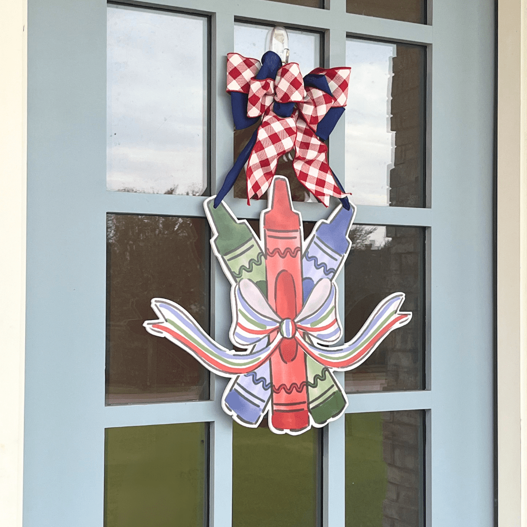 Colorful Crayons Door Hanger