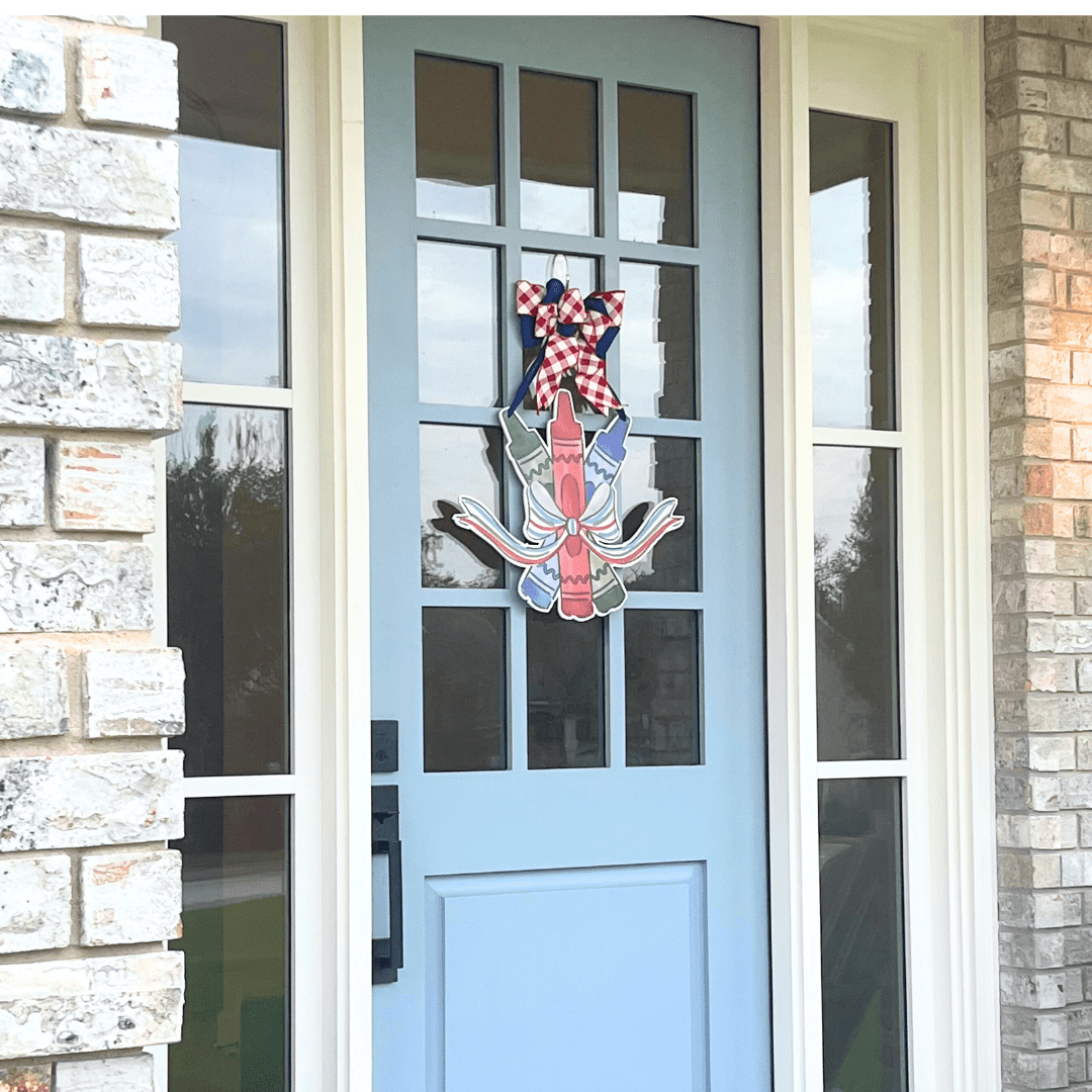 Colorful Crayons Door Hanger