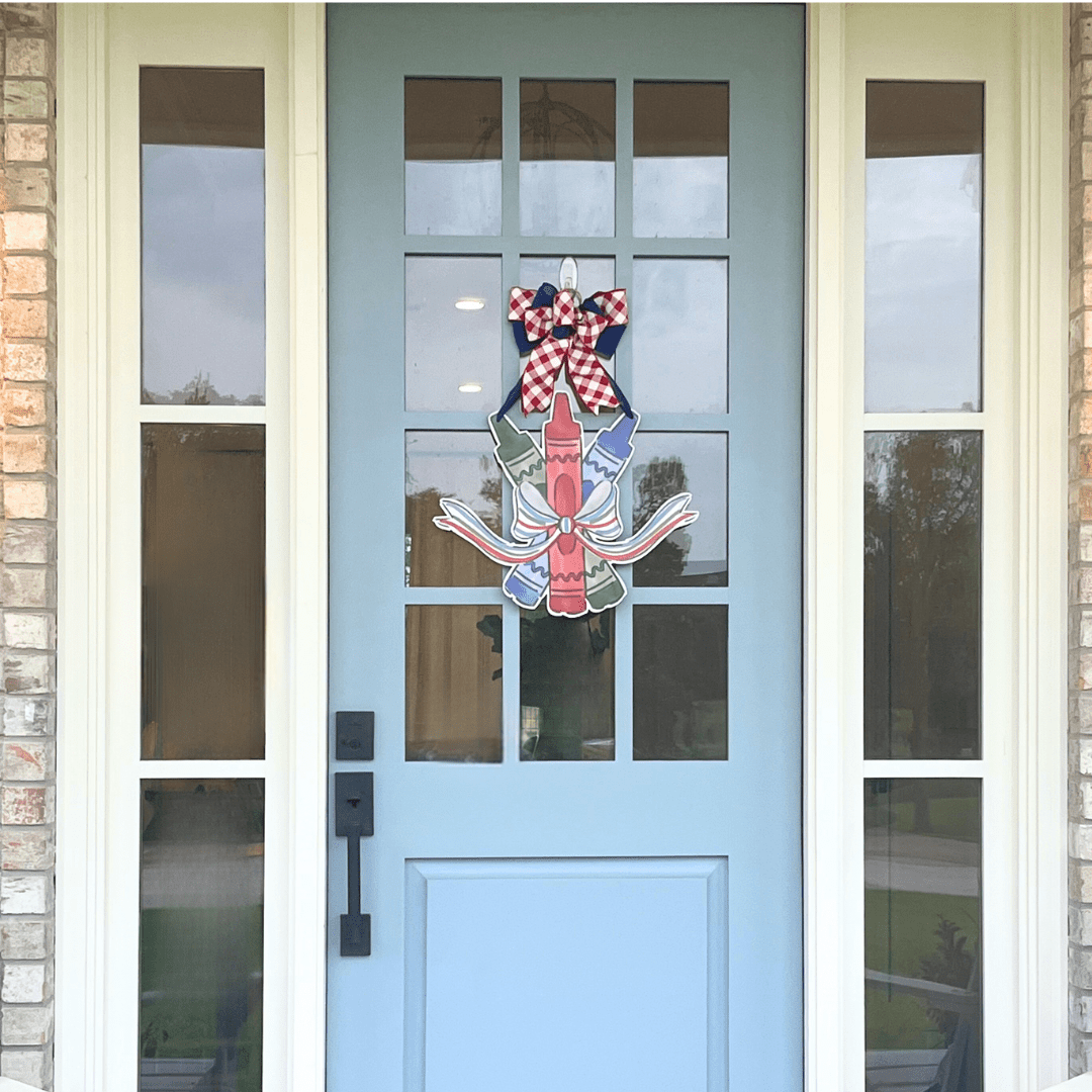 Colorful Crayons Door Hanger