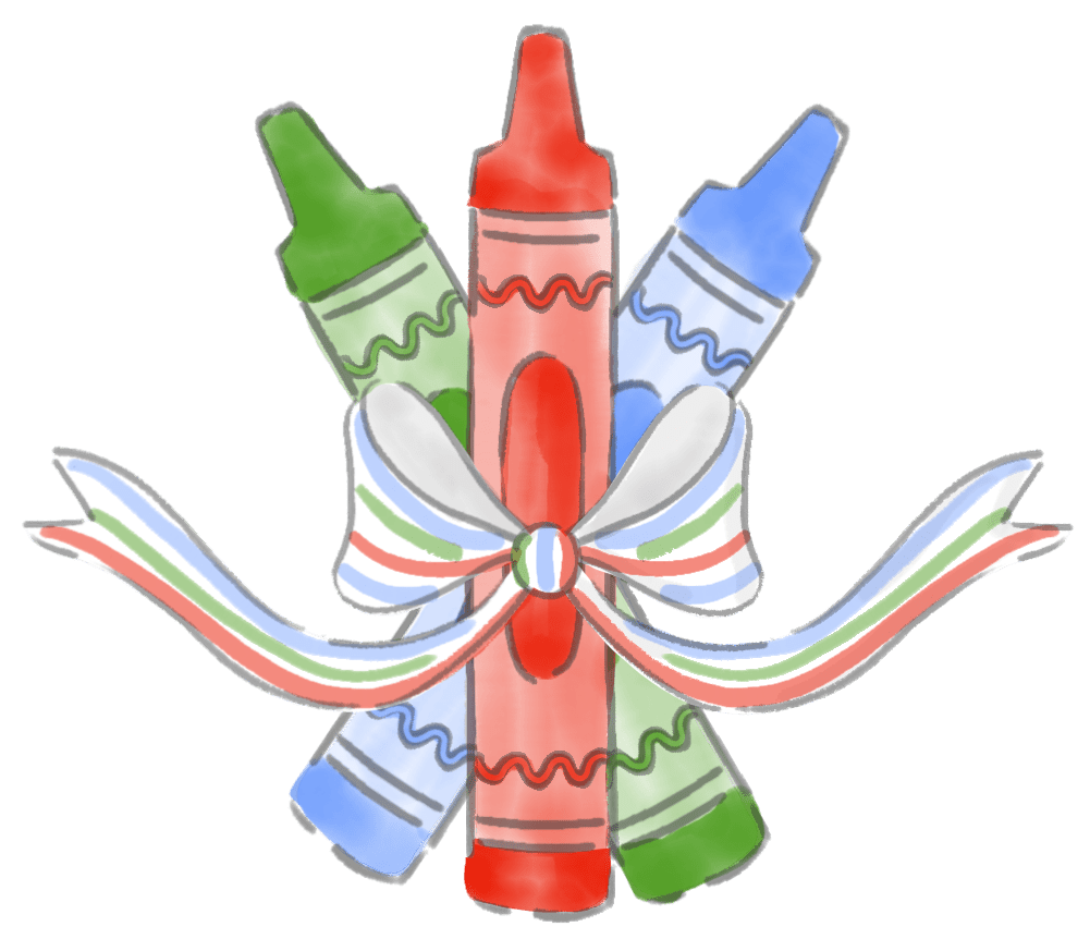 Colorful Crayons Door Hanger