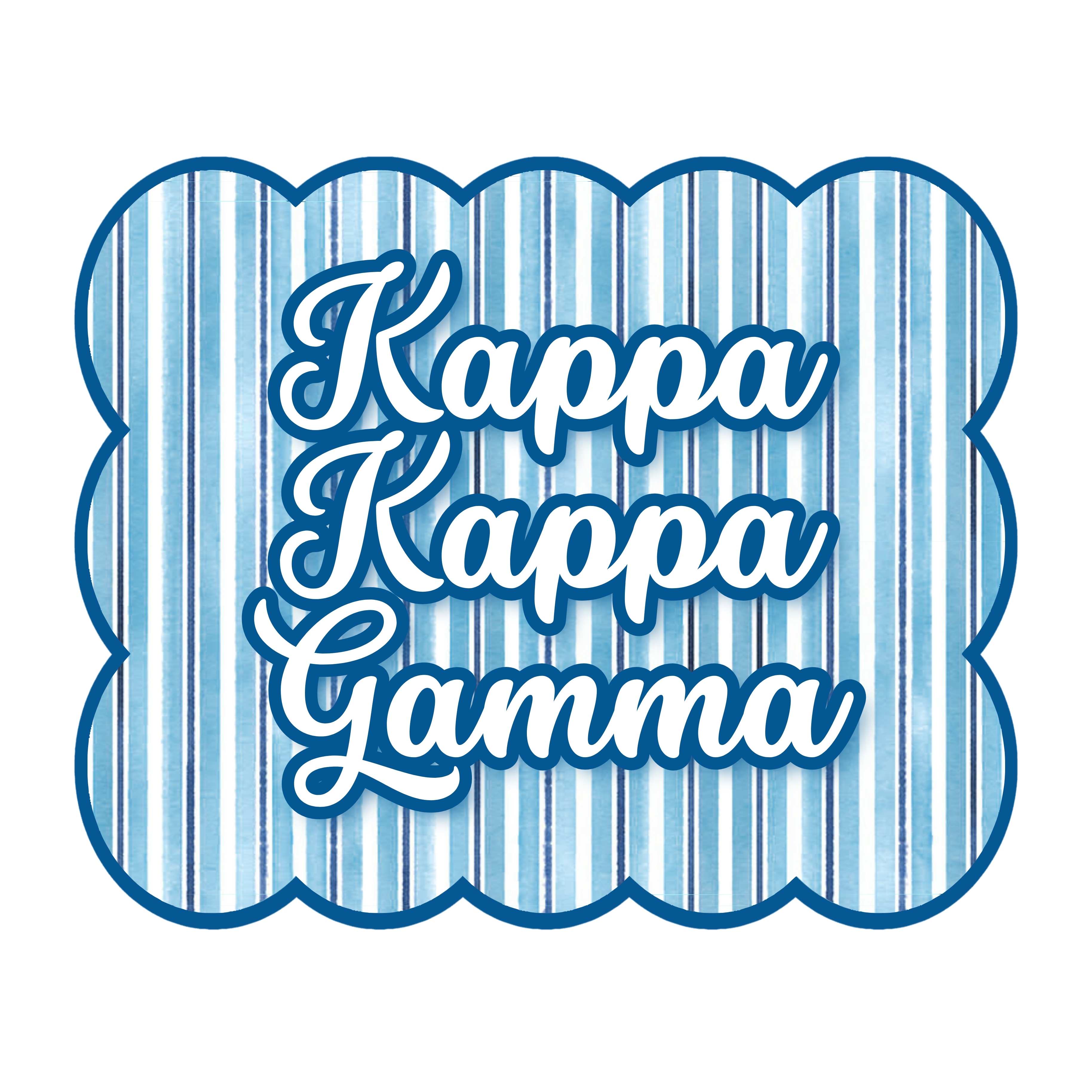 Kappa Kappa Gamma Signature Stripe Door Hanger