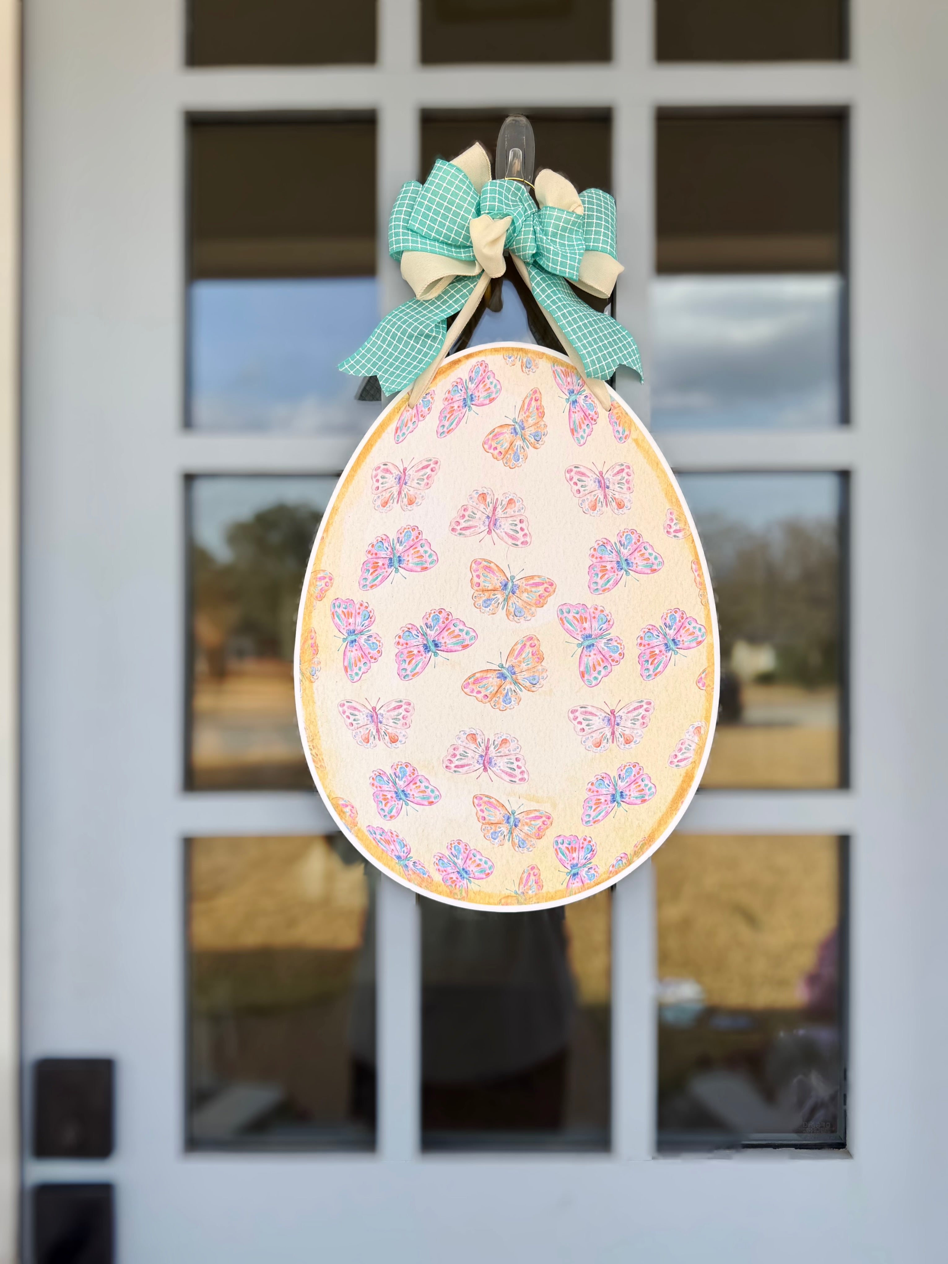 Butterfly Garden Egg Door Hanger