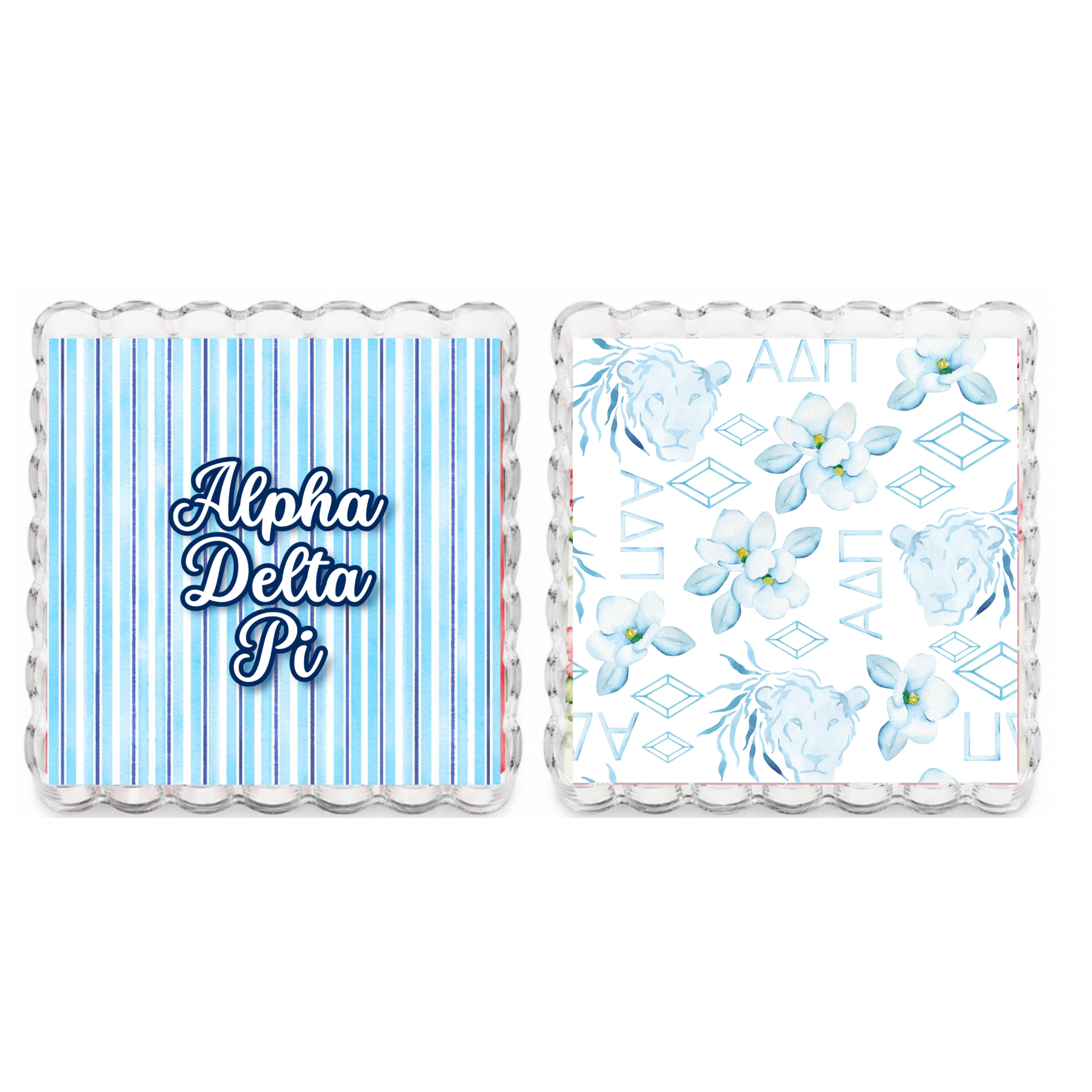 Alpha Delta Pi Reversible & Interchangeable Trinket Tray