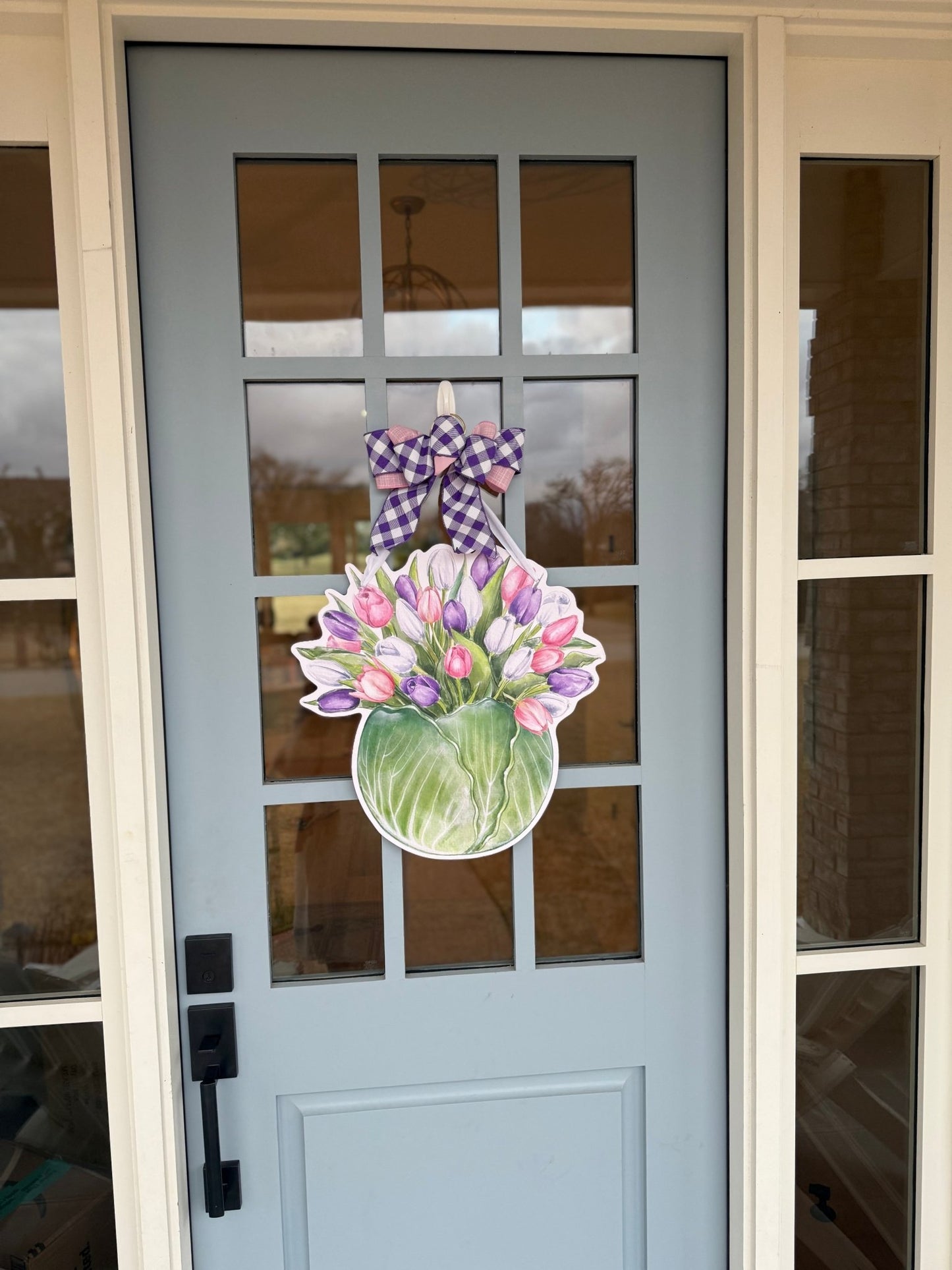Cabbage and Bloom- Door Hanger