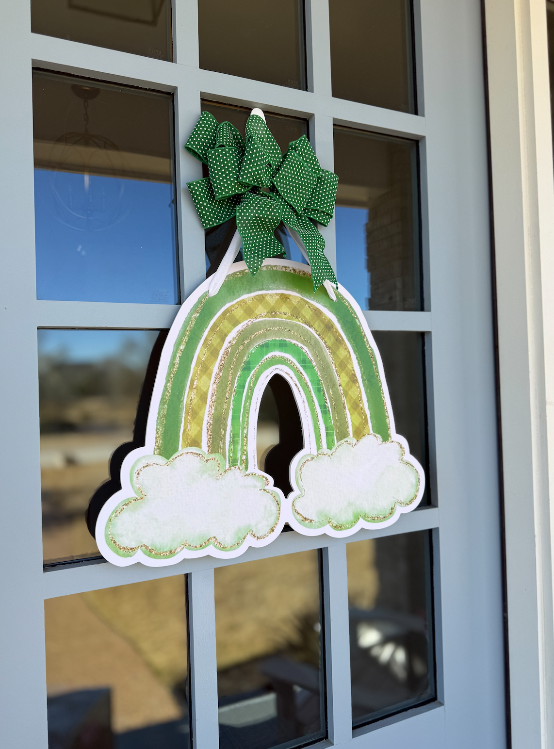 Over the Emerald Rainbow- Door Hanger