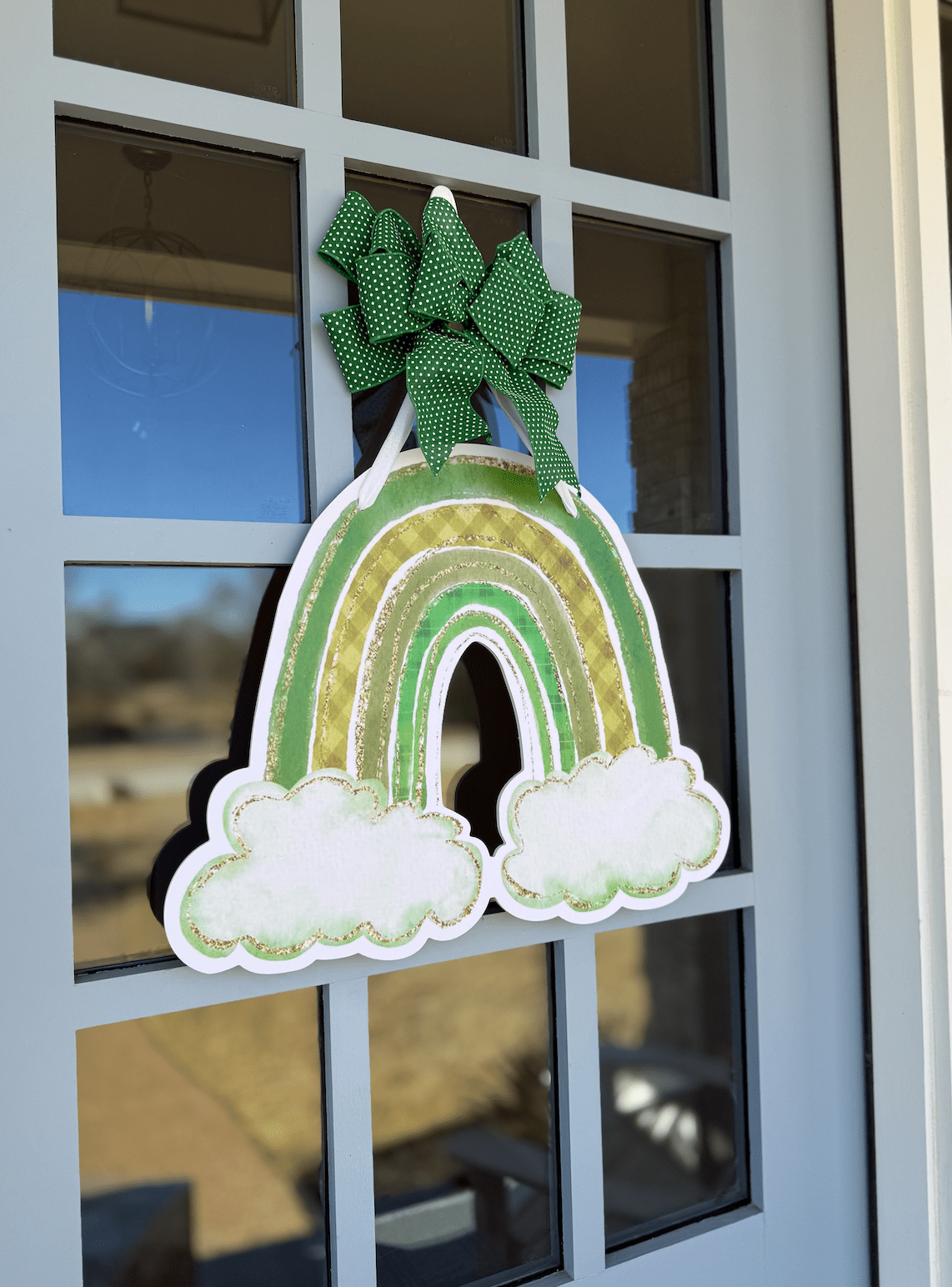 Over the Emerald Rainbow- Door Hanger