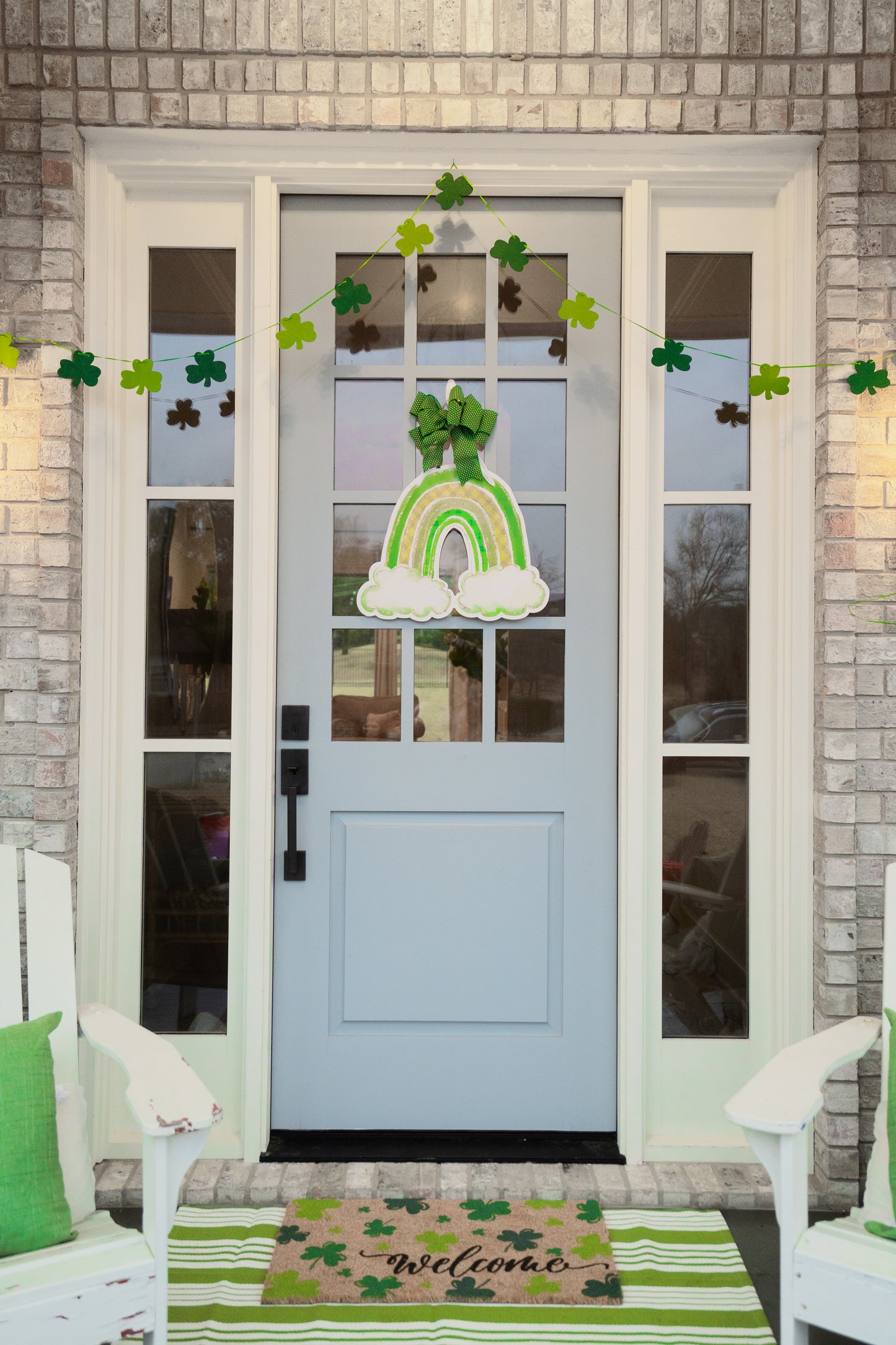 Over the Emerald Rainbow- Door Hanger