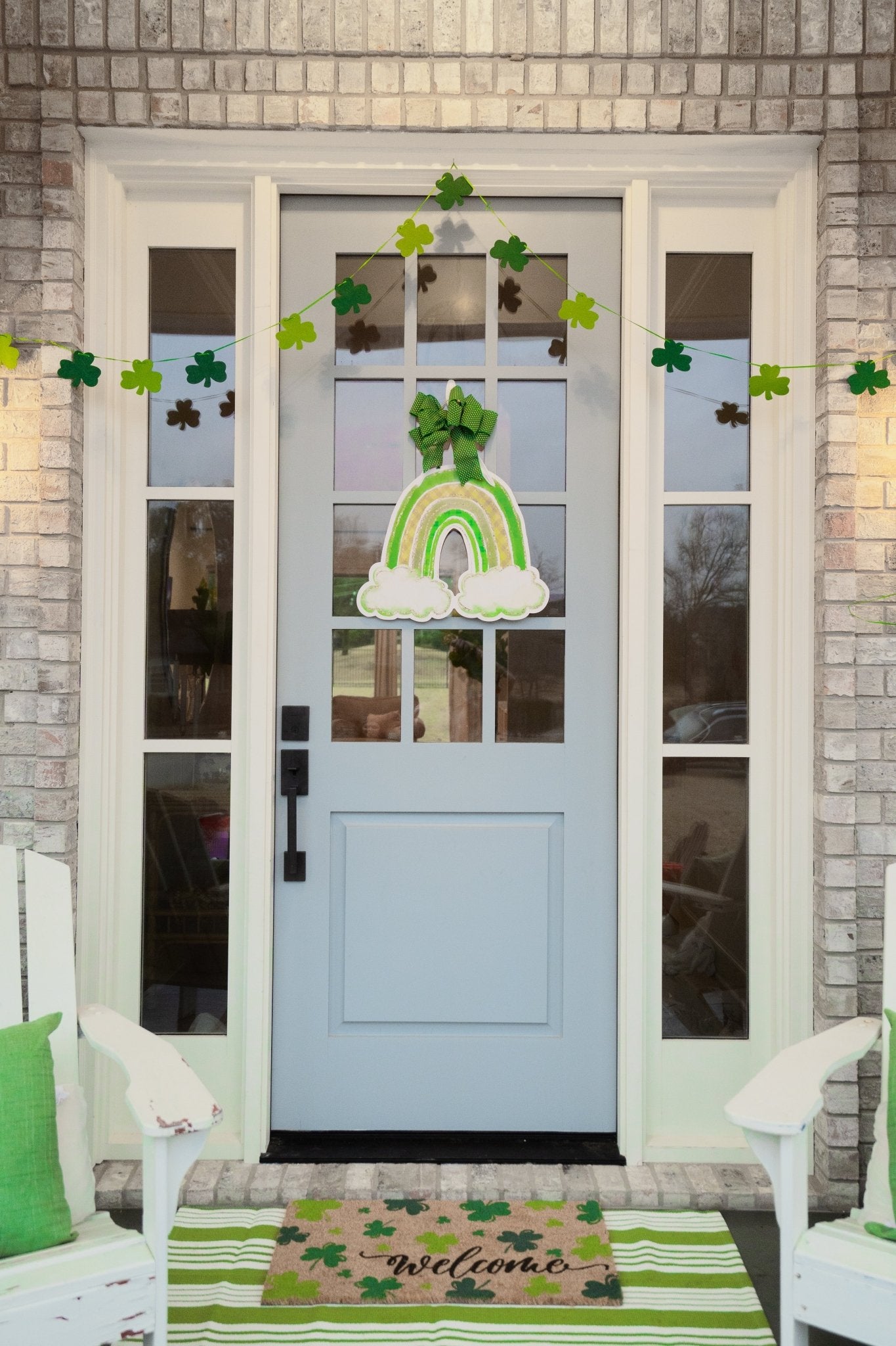 Over the Emerald Rainbow- Door Hanger