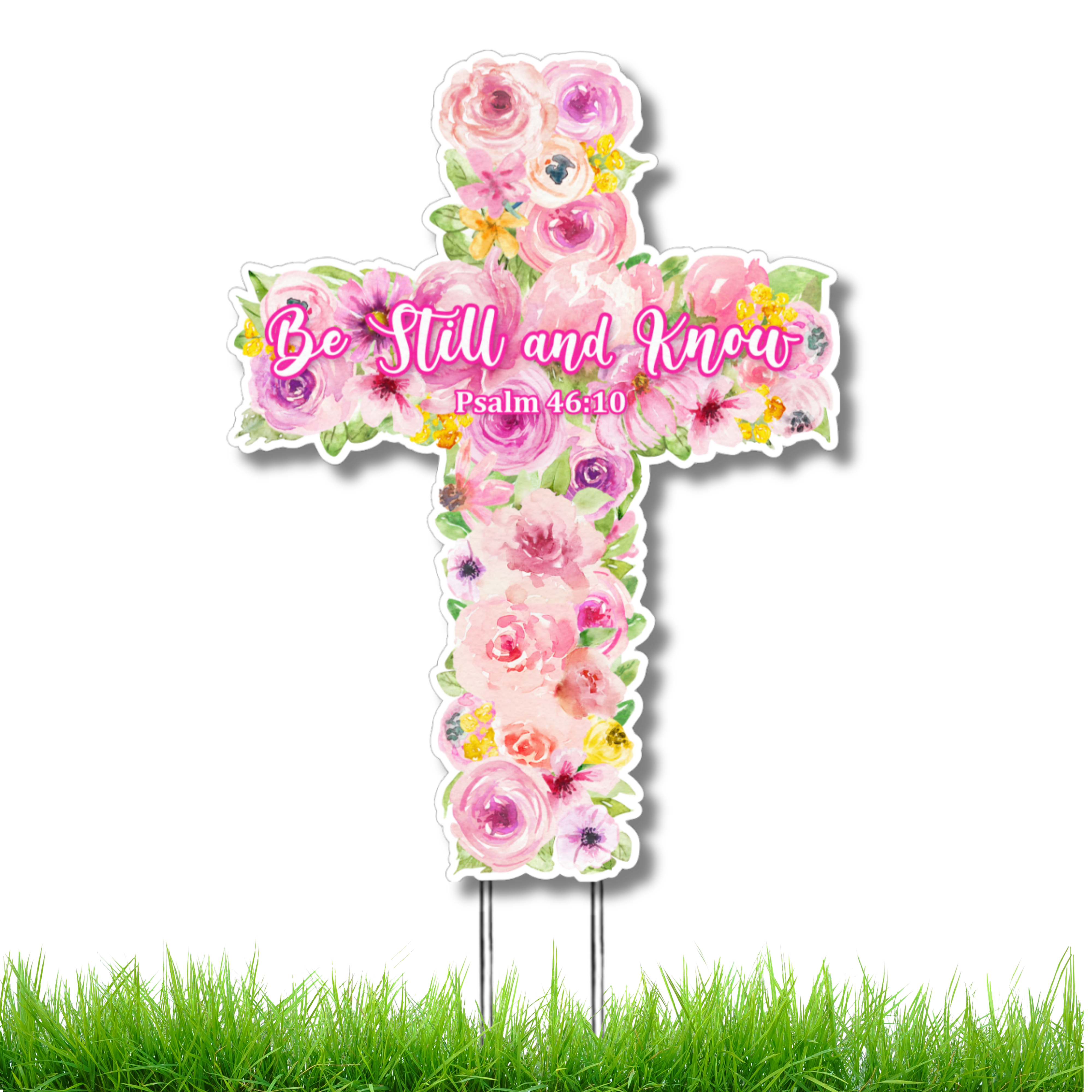 Be Still and Know Cross Garden Stake