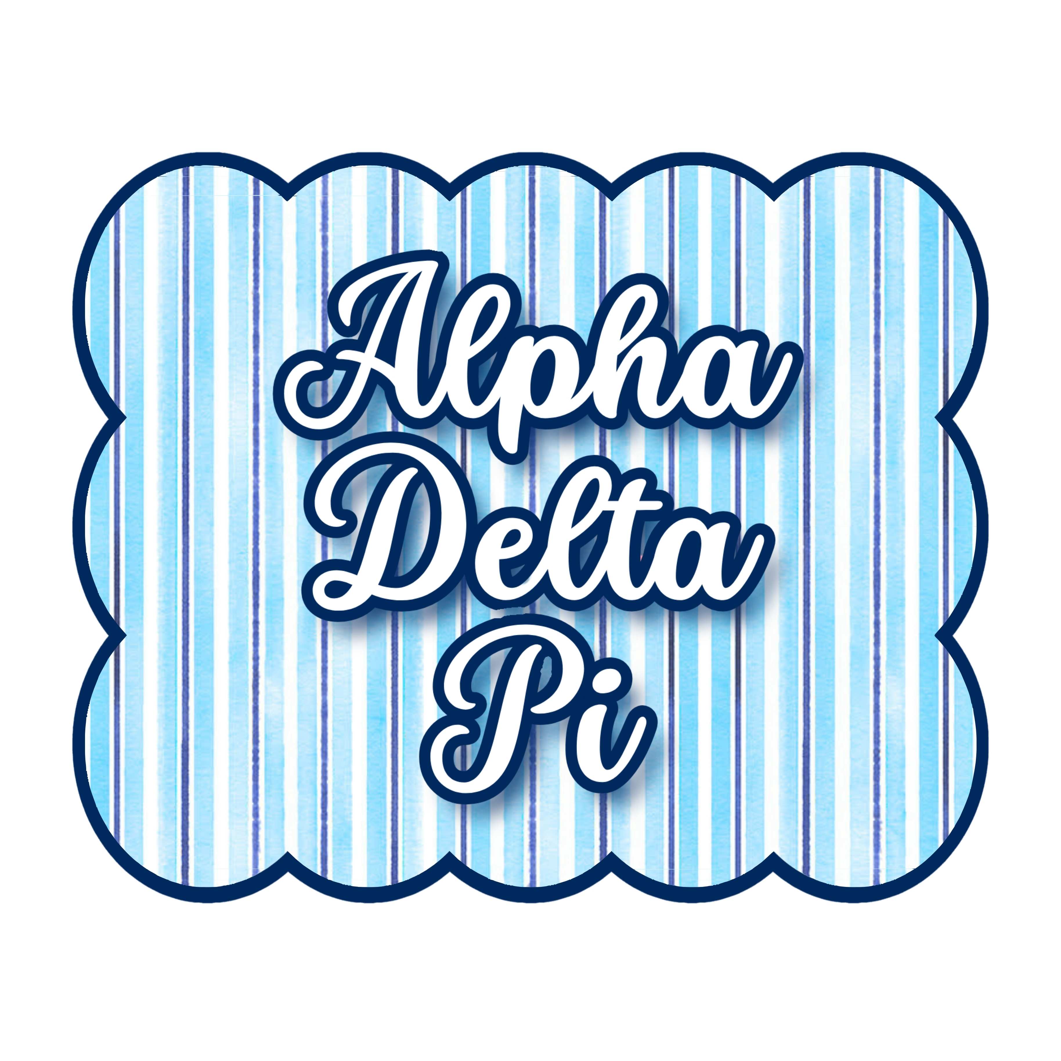Alpha Delta Pi Signature Stripe Door Hanger
