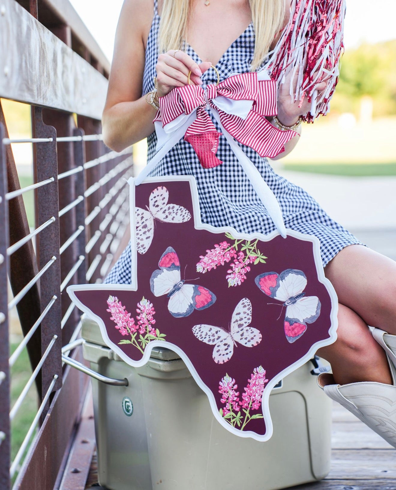 FPE x Catherine Cartie Maroon Texas Door Hanger