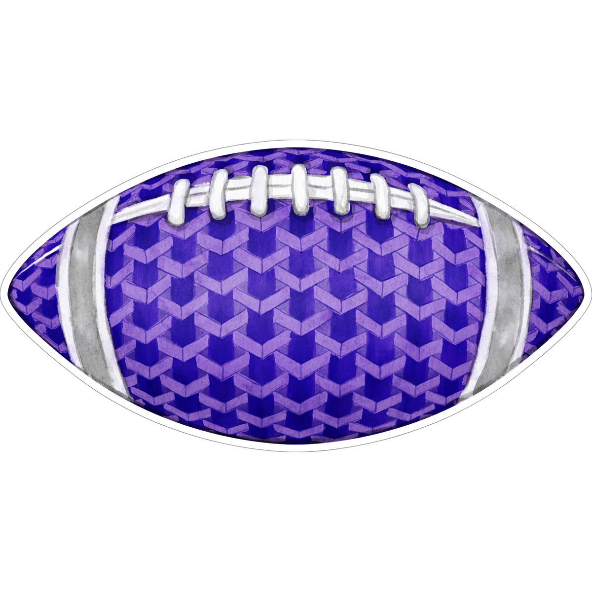 Purple & Grey Football Door Hanger