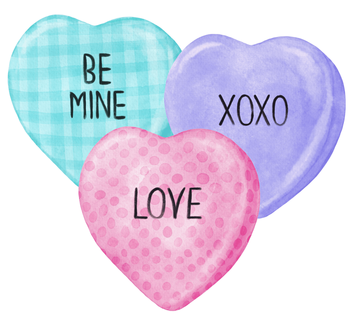 Conversations Hearts Trio- Door Hanger