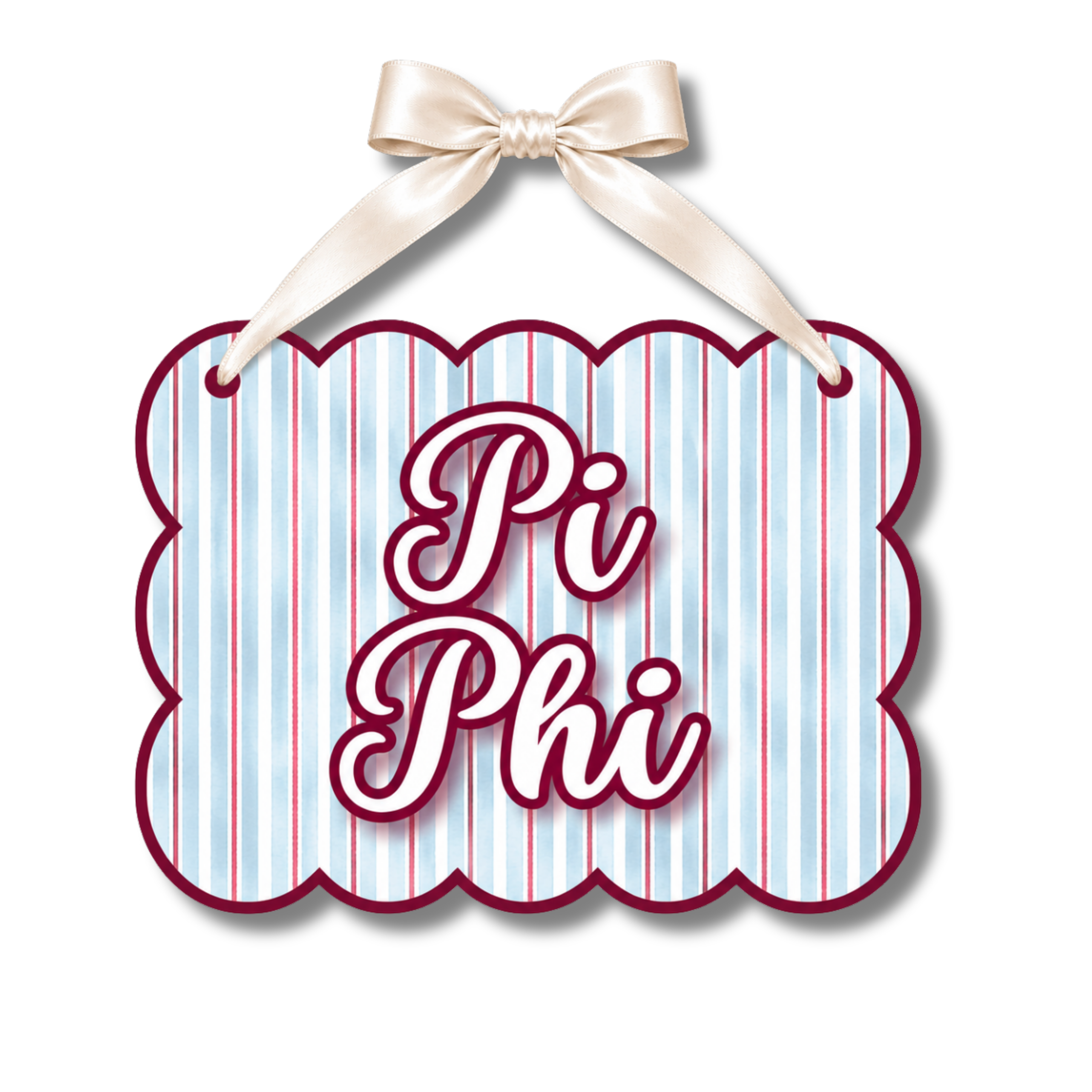 Pi Beta Phi Signature Stripe Door Hanger