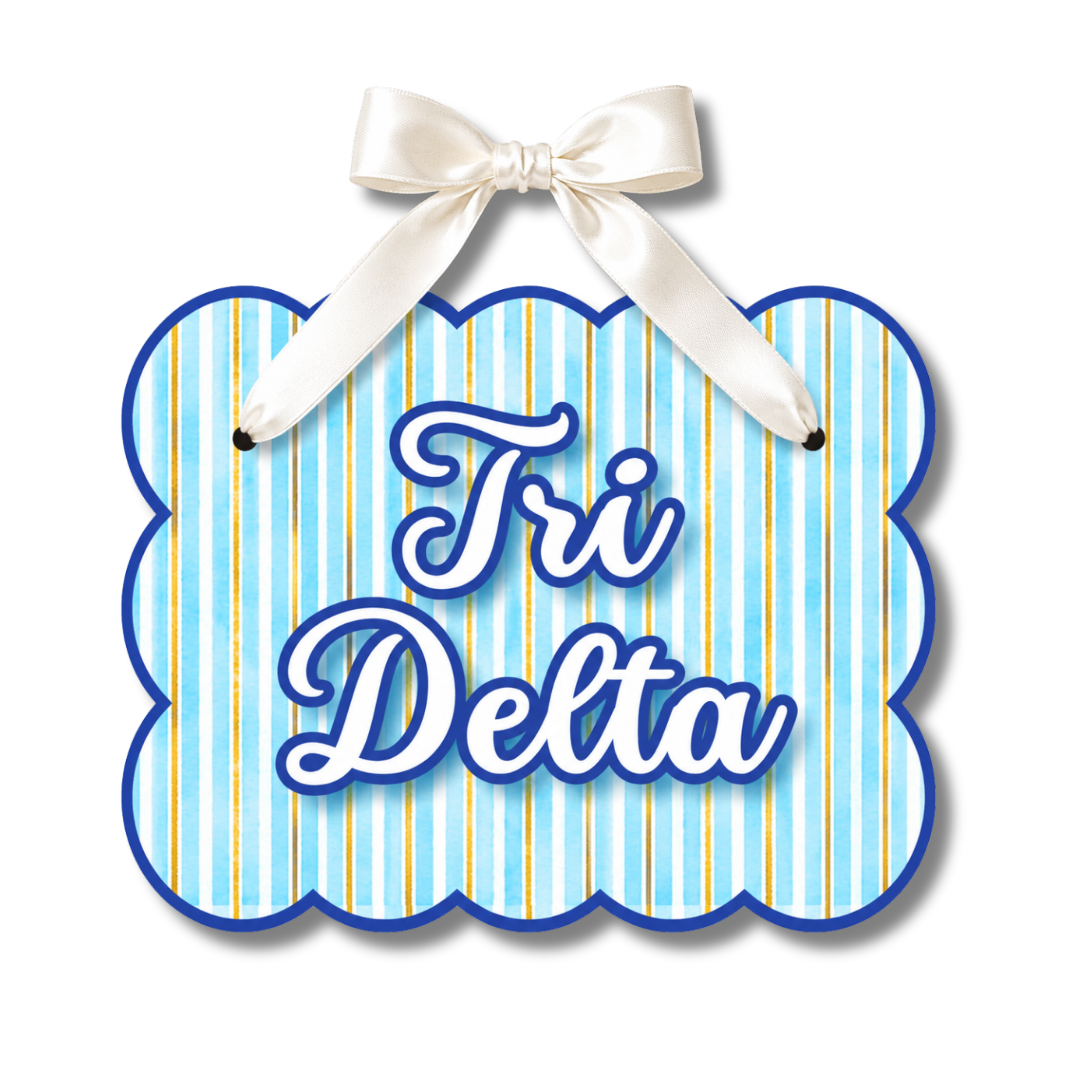 Tri Delta Signature Stripe Door Hanger