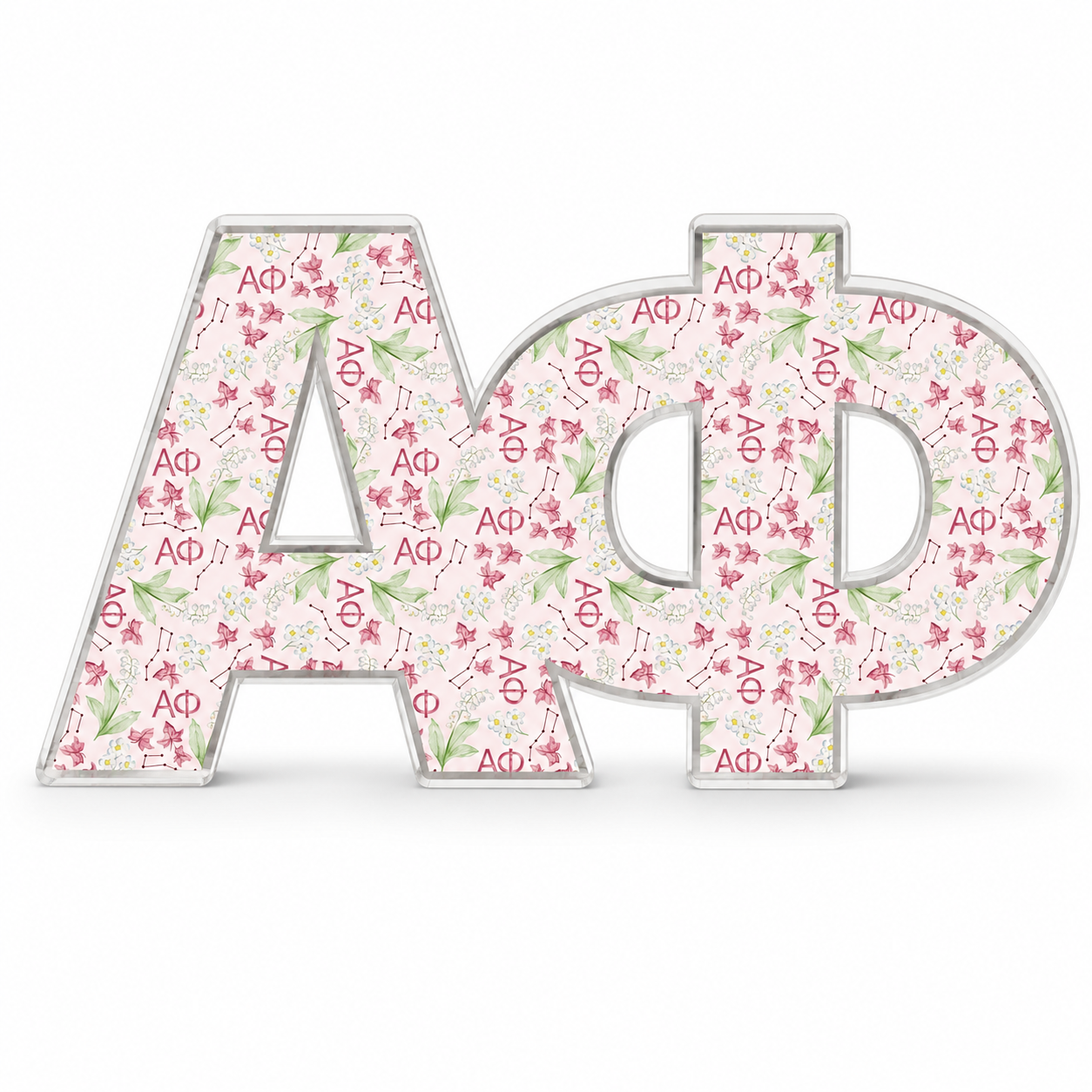 Alpha Phi Acrylic Shelf Decor