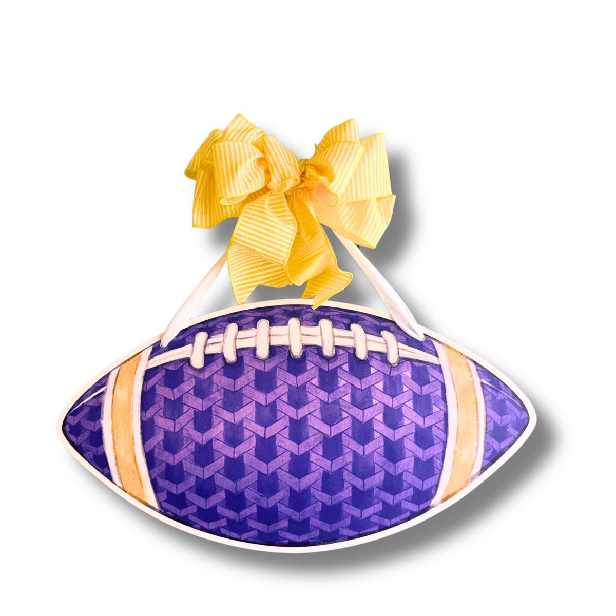 Purple & Gold Football Door Hanger