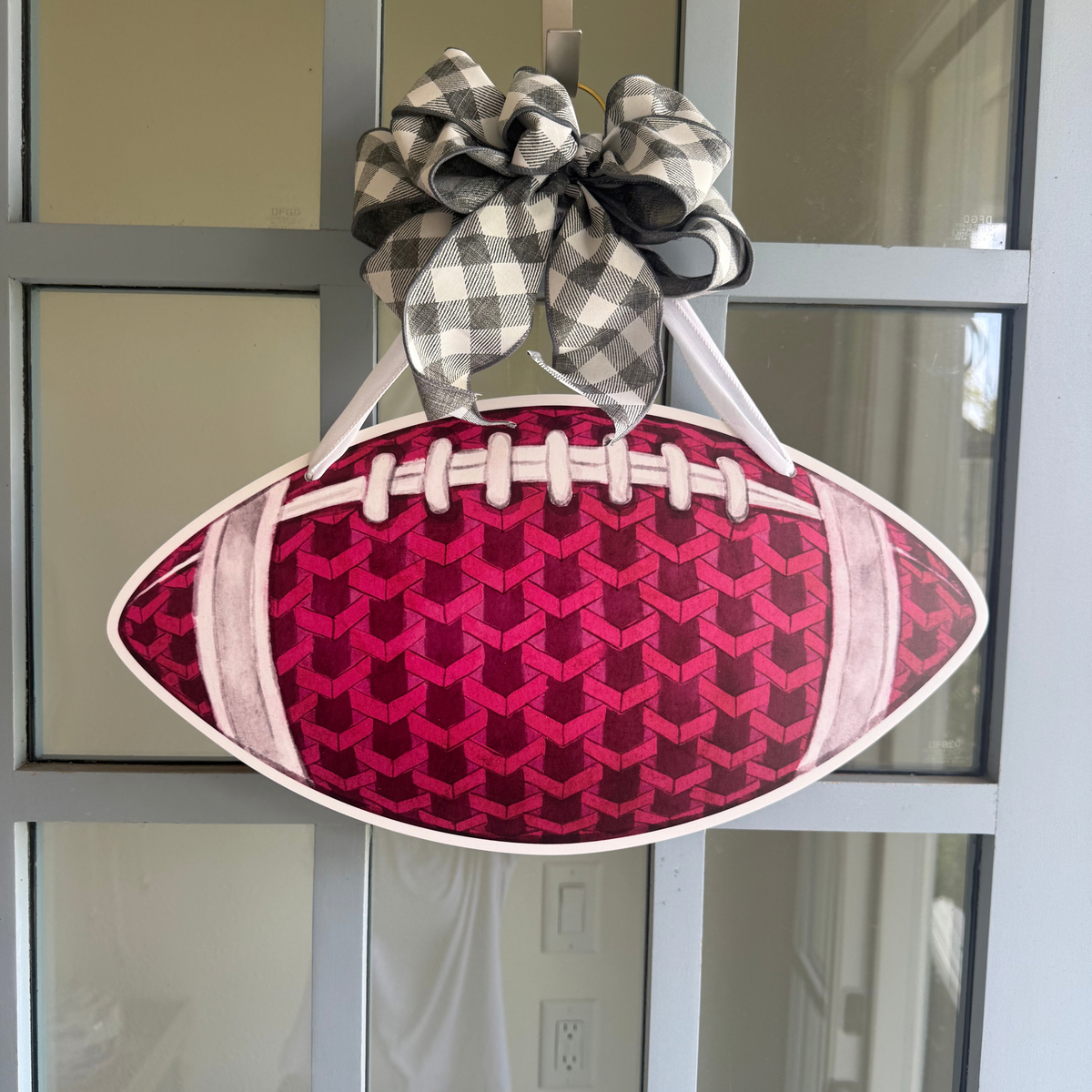 Maroon Football Door Hanger
