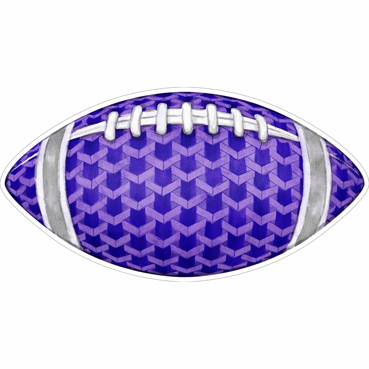Purple & Grey Football Garden Stake